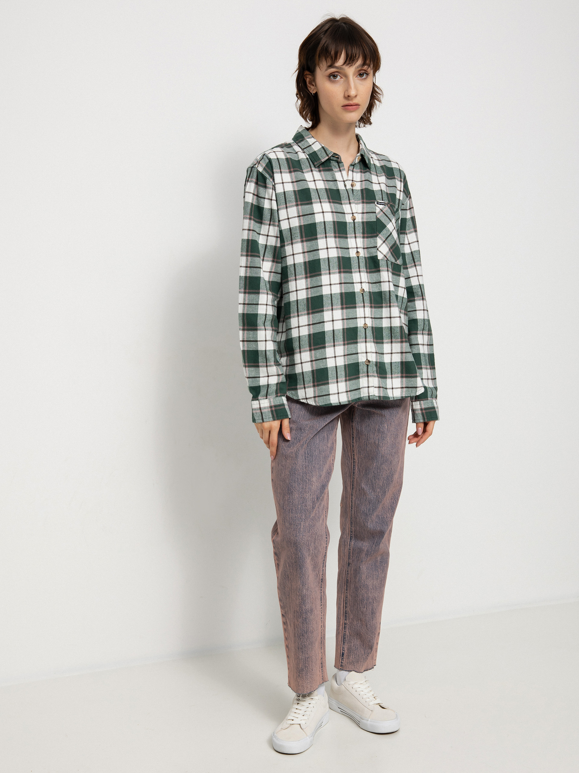 Koszula Volcom Plaid To Meet U Ls Wmn (dark pine)