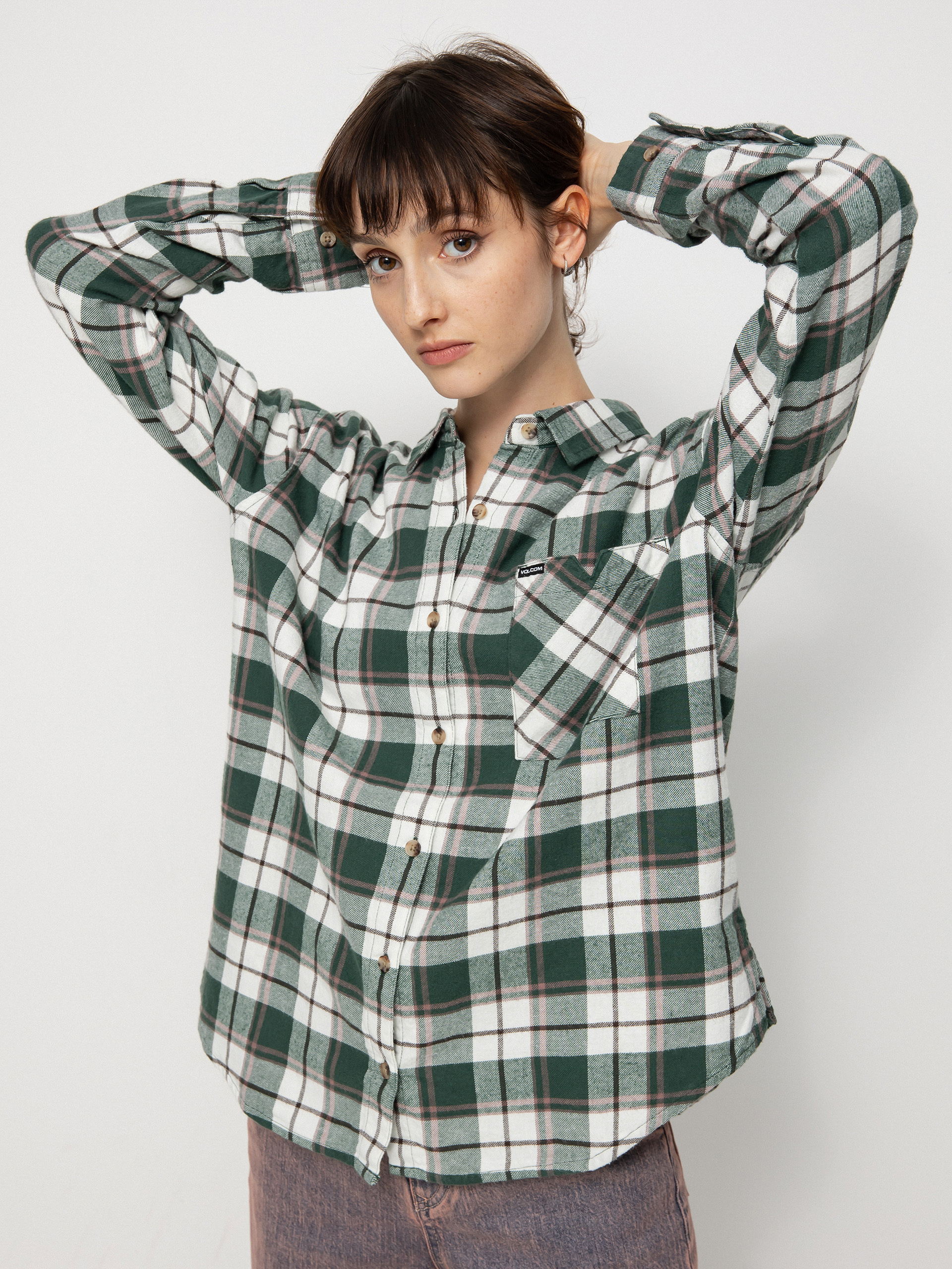 Koszula Volcom Plaid To Meet U Ls Wmn (dark pine)