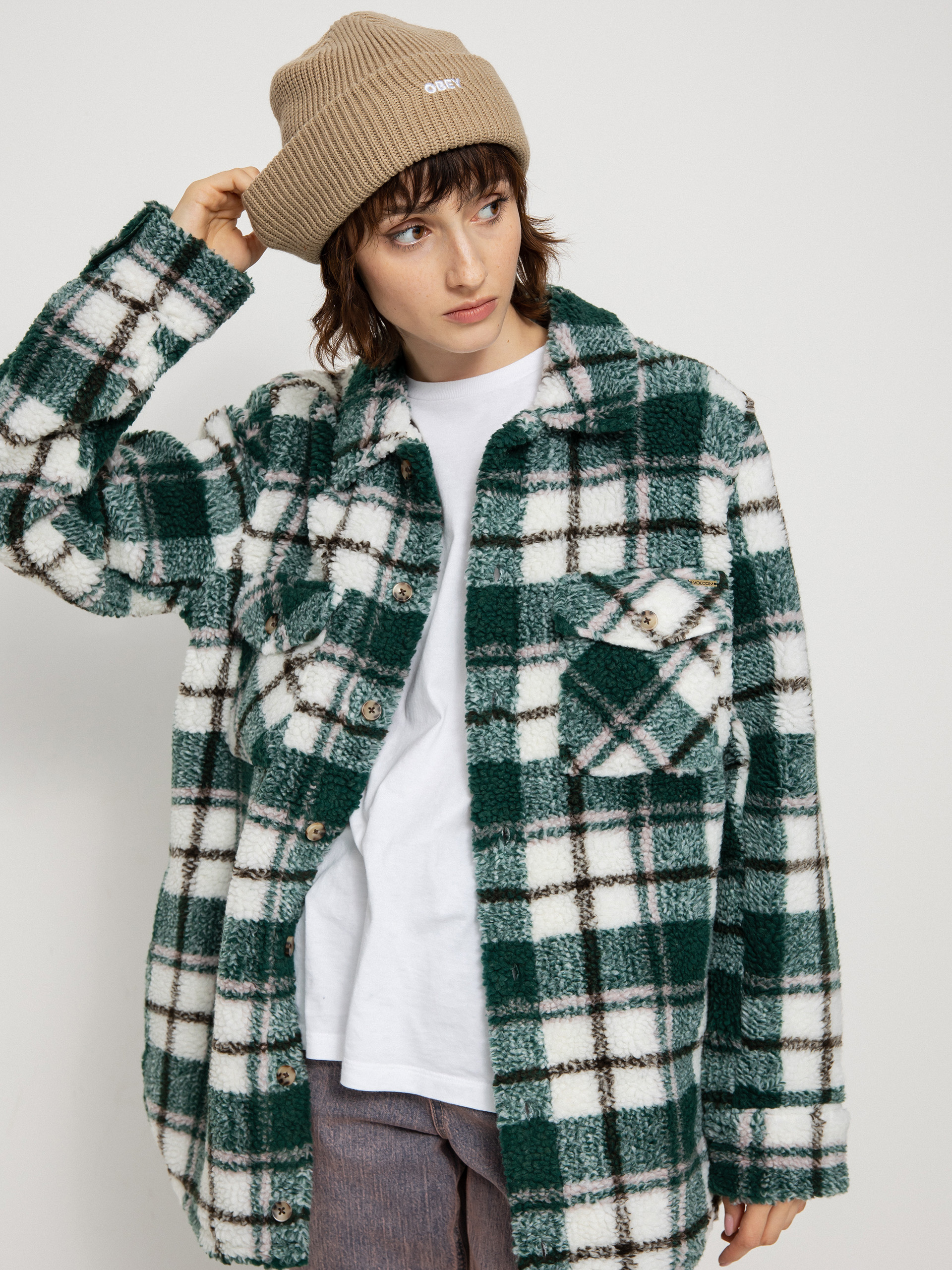 Kurtka Volcom Silent Sherpa Wmn (dark pine)