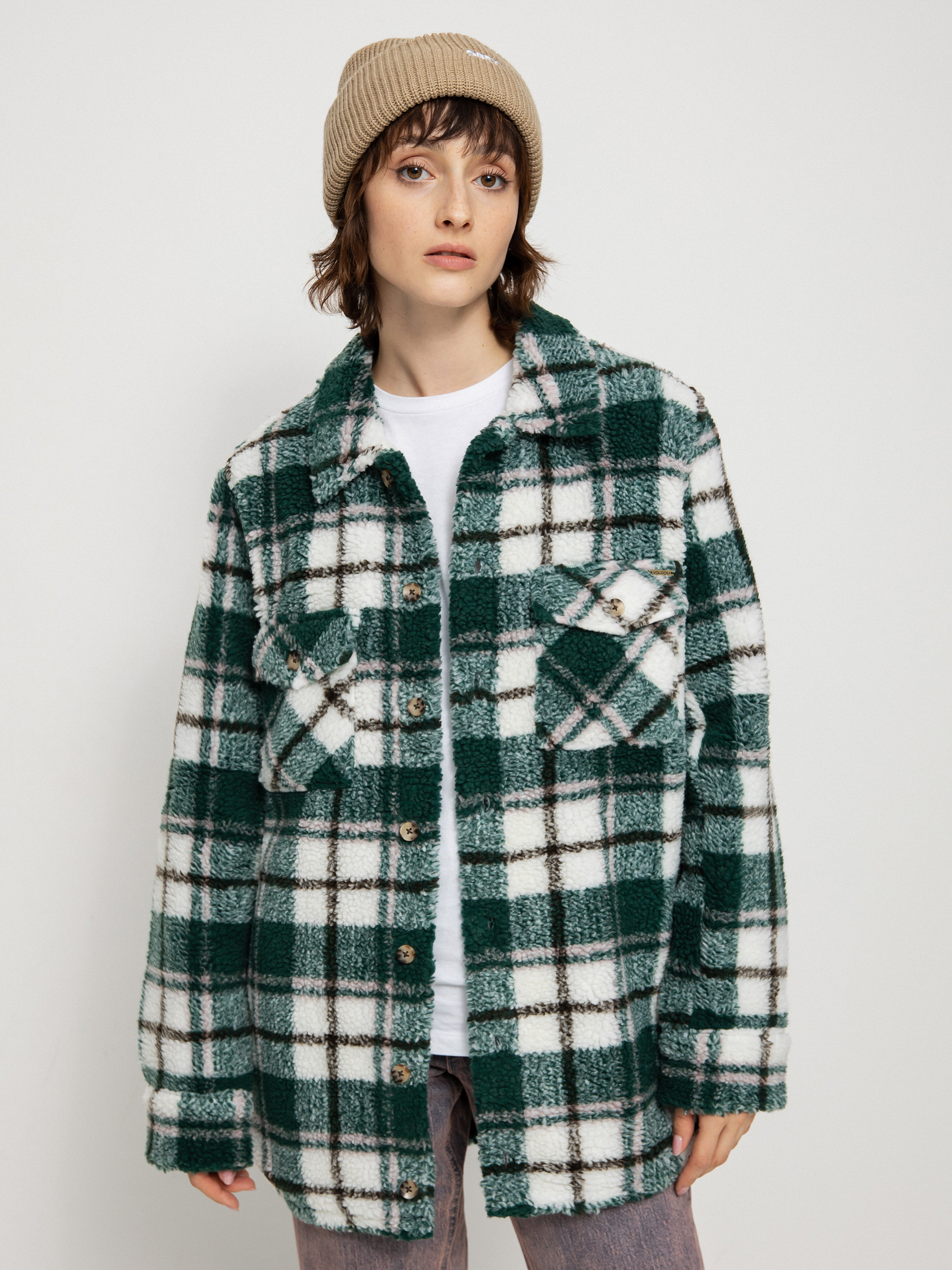 Kurtka Volcom Silent Sherpa Wmn (dark pine)