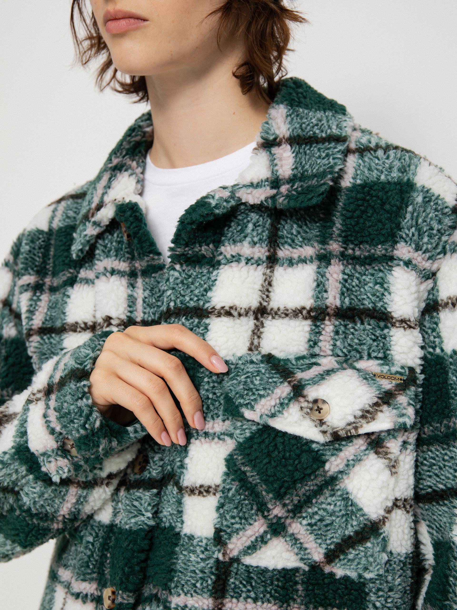 Kurtka Volcom Silent Sherpa Wmn (dark pine)