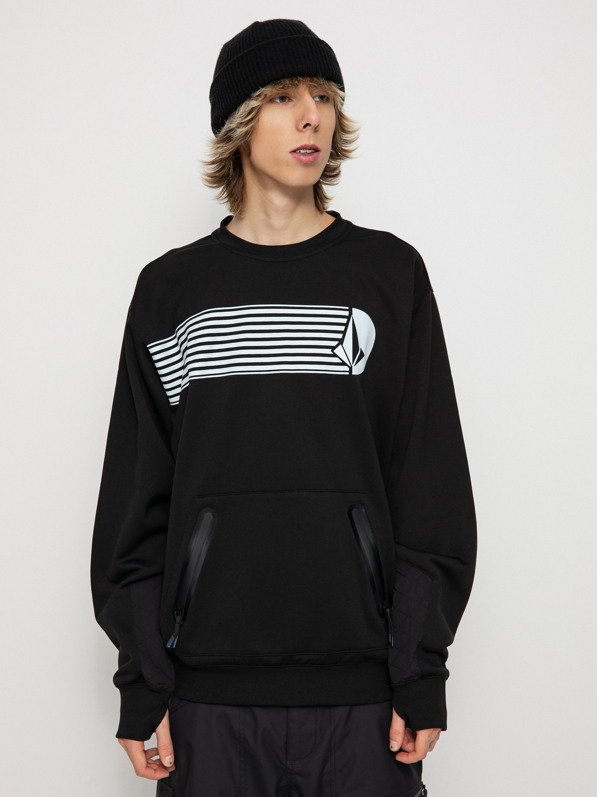 Męska Bluza aktywna Volcom Let It Storm Crew (black)