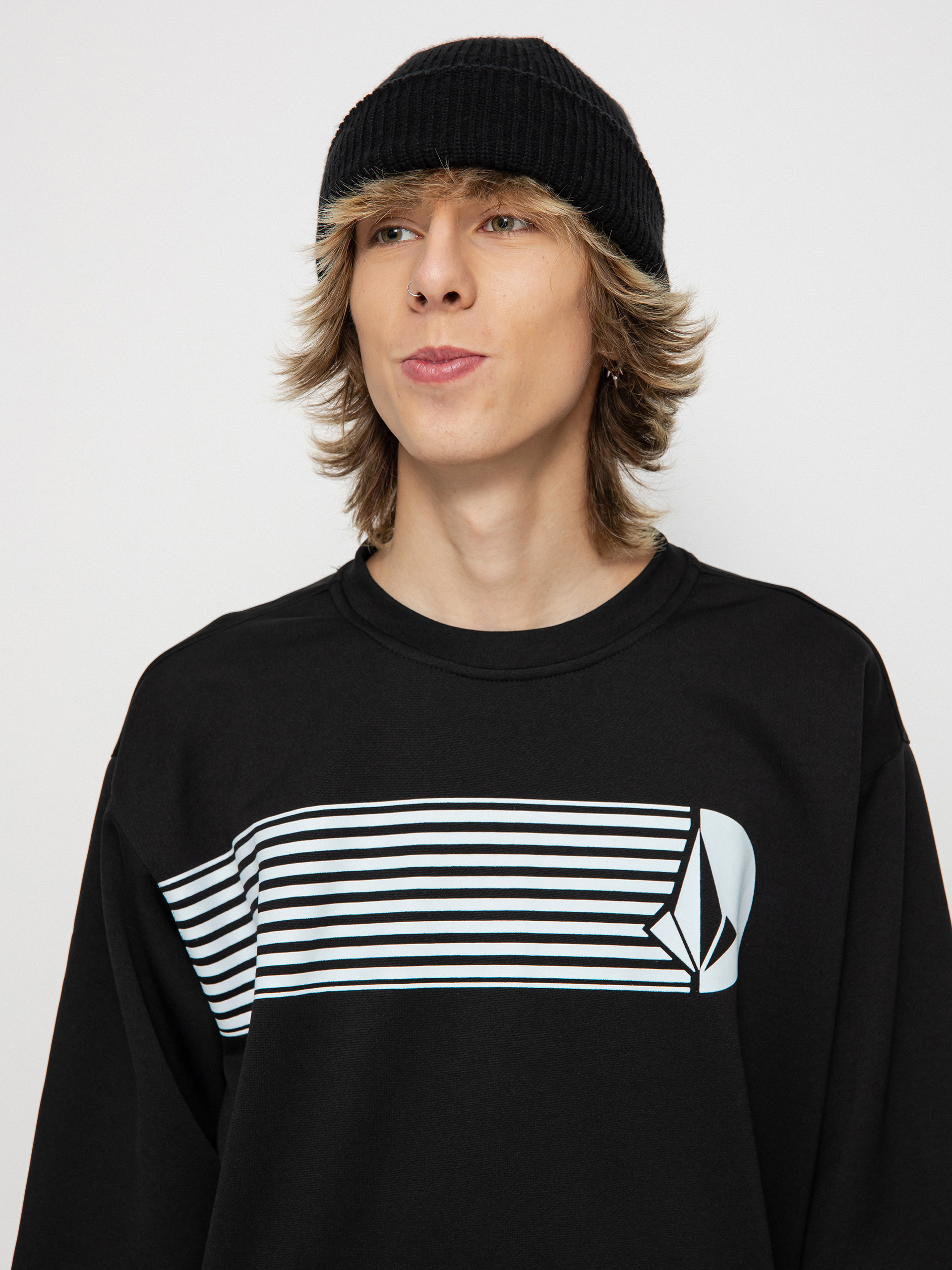 Męska Bluza aktywna Volcom Let It Storm Crew (black)