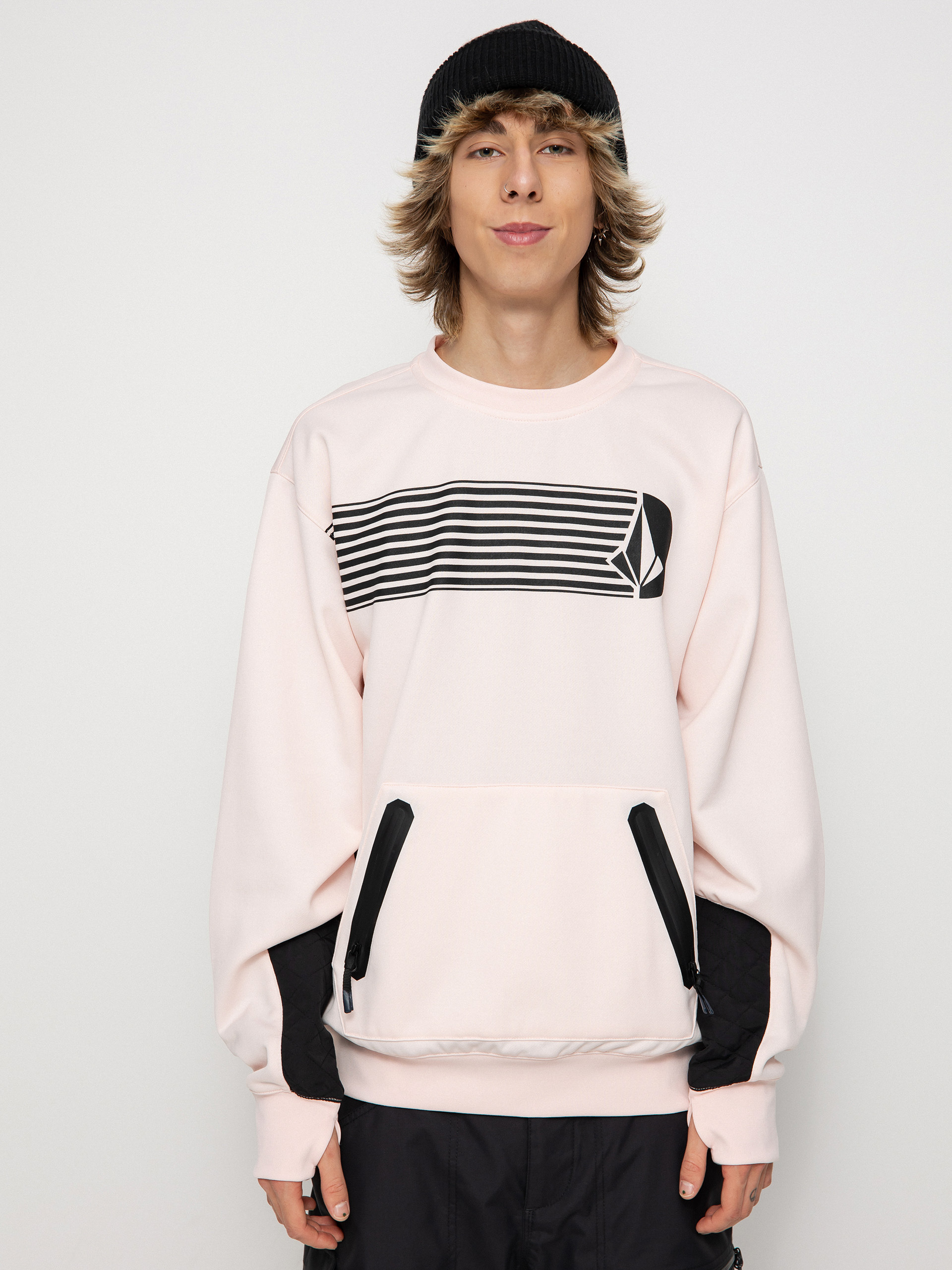 Bluza aktywna Volcom Let It Storm Crew (party pink)