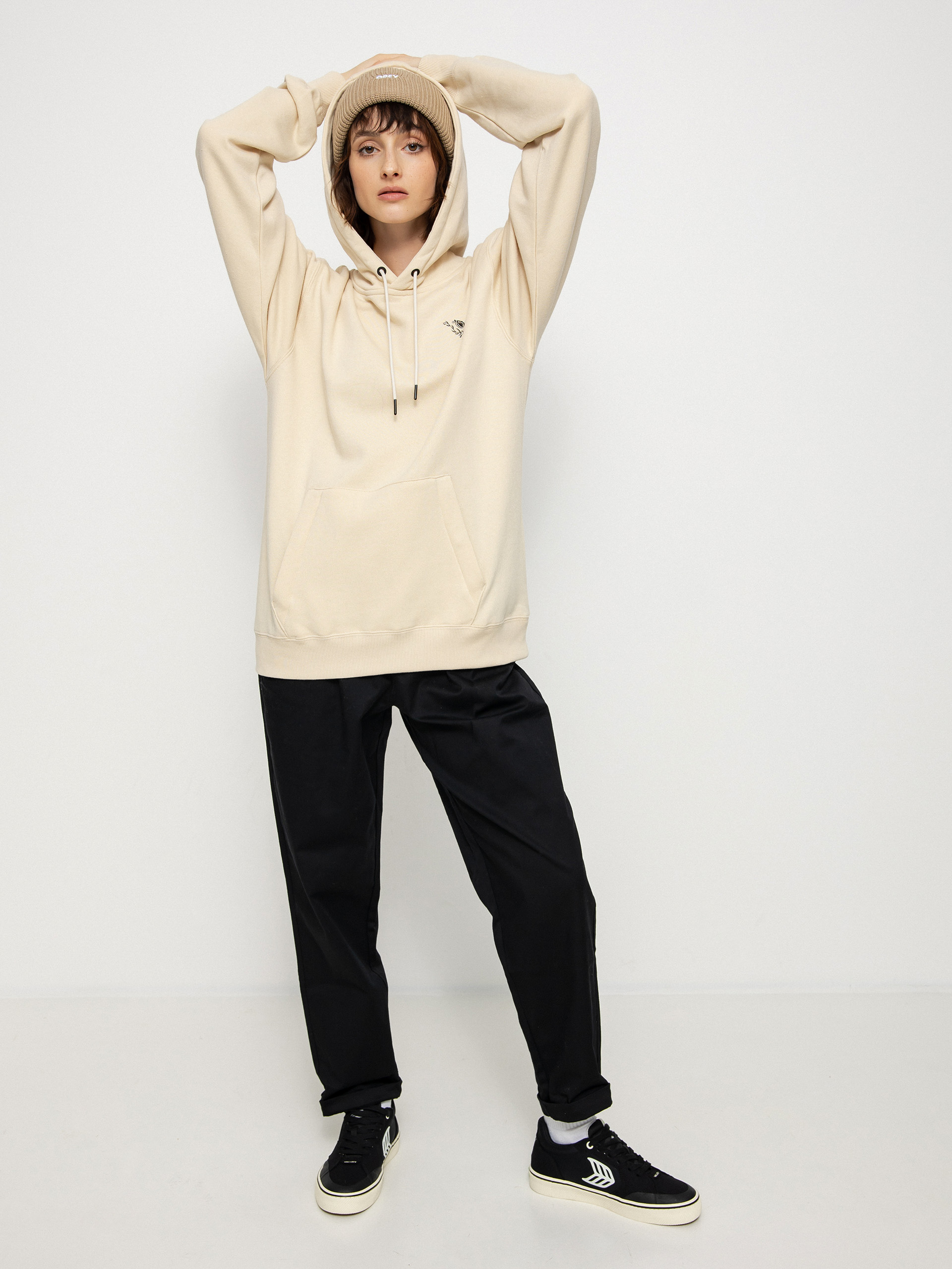 Bluza z kapturem Volcom Melancon HD Wmn (off white)