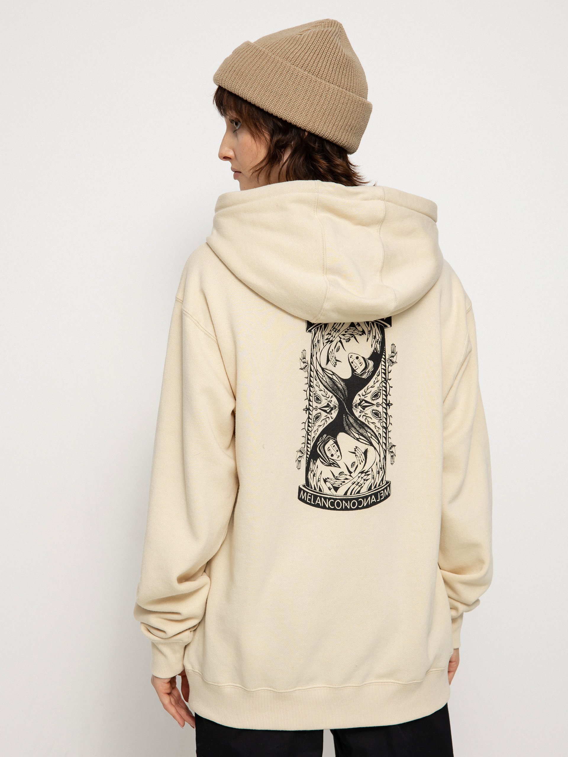 Bluza z kapturem Volcom Melancon HD Wmn (off white)