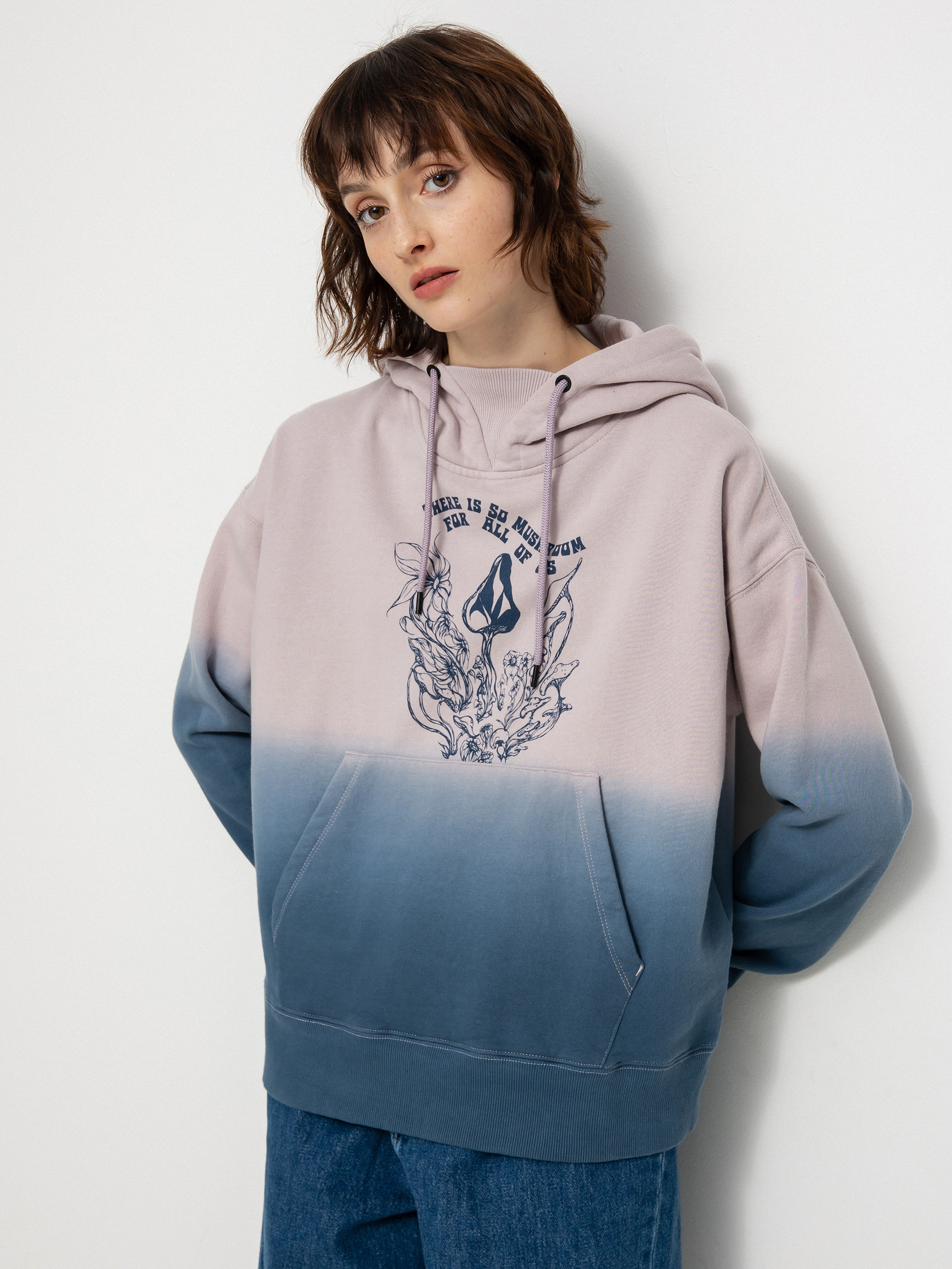 Bluza z kapturem Volcom Vol Peak HD Wmn (petrol blue)