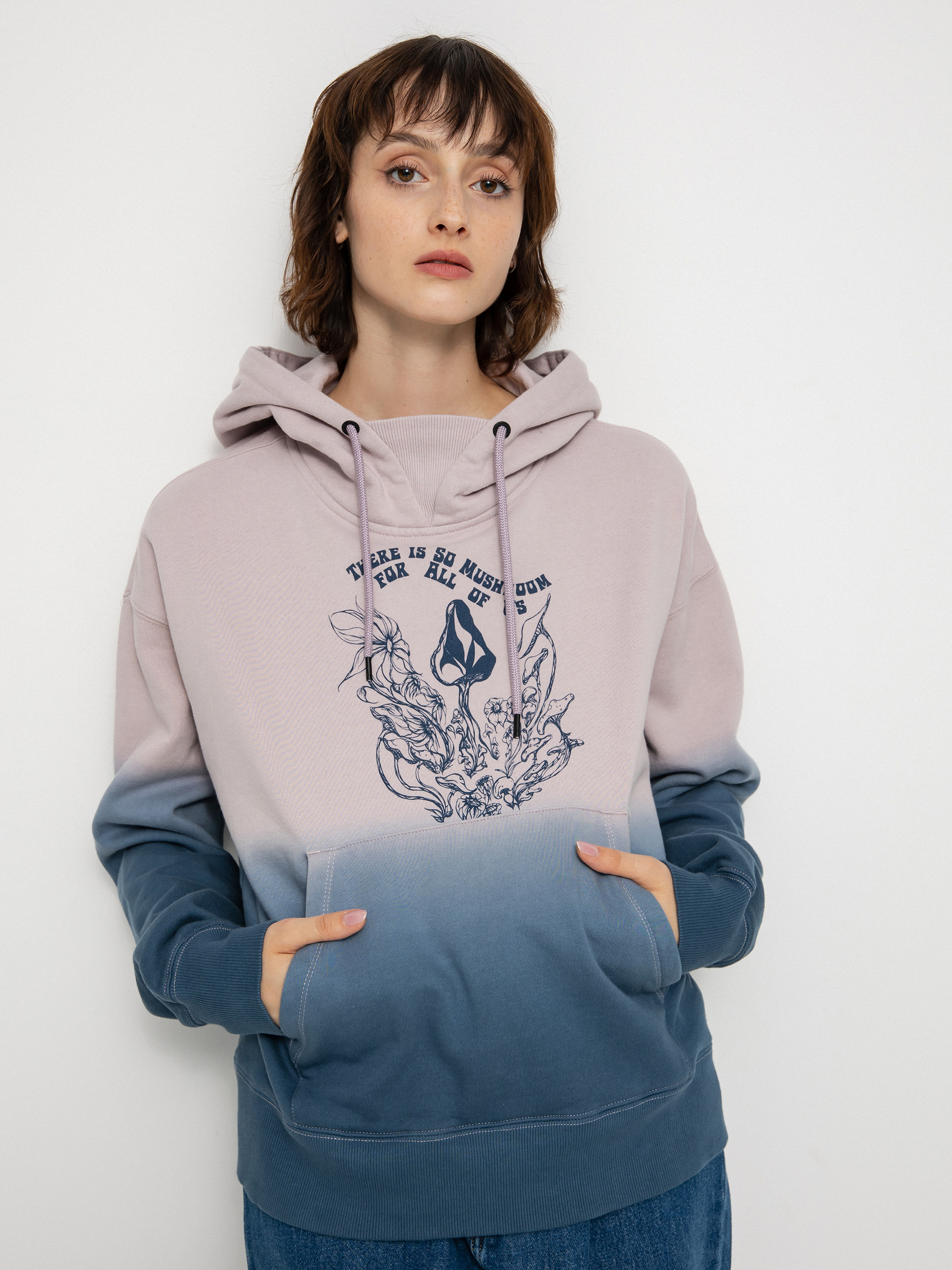 Bluza z kapturem Volcom Vol Peak HD Wmn (petrol blue)