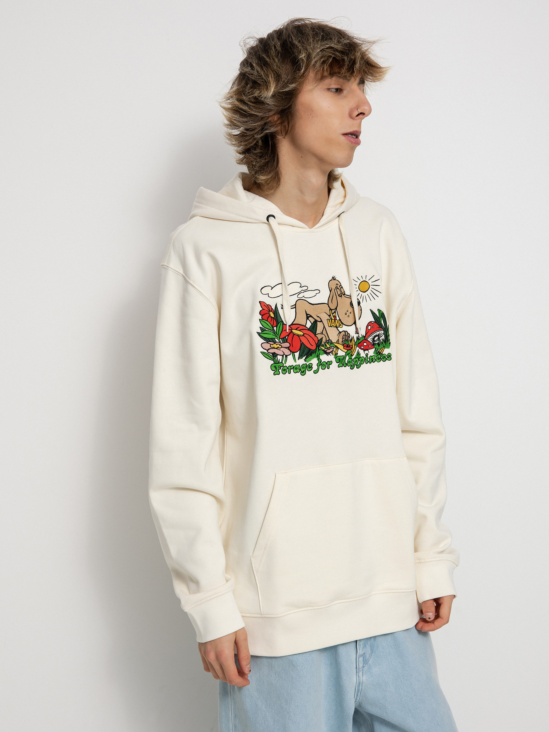 Bluza z kapturem Vans Murshroom Hound HD (antique white)