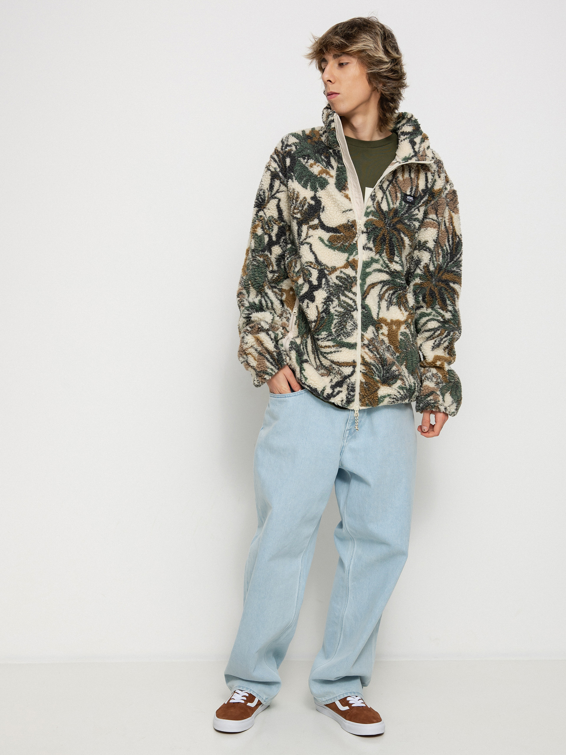 Męski Polar Vans Back Bay Camo Full Zip (back bay camo oatmeal/duck green)