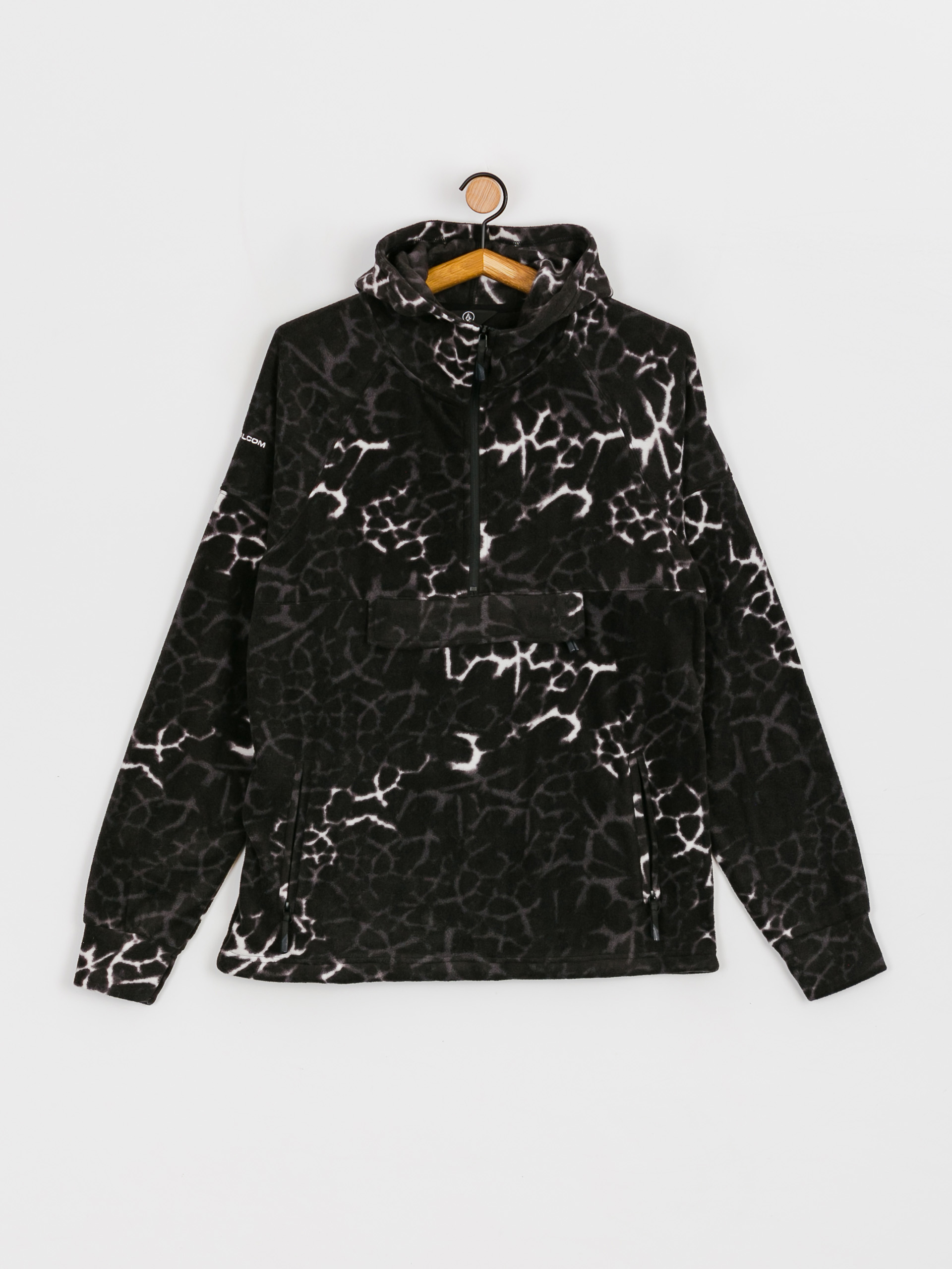 Męska Bluza aktywna Volcom V Science 1/2 Zip HD (black giraffe)