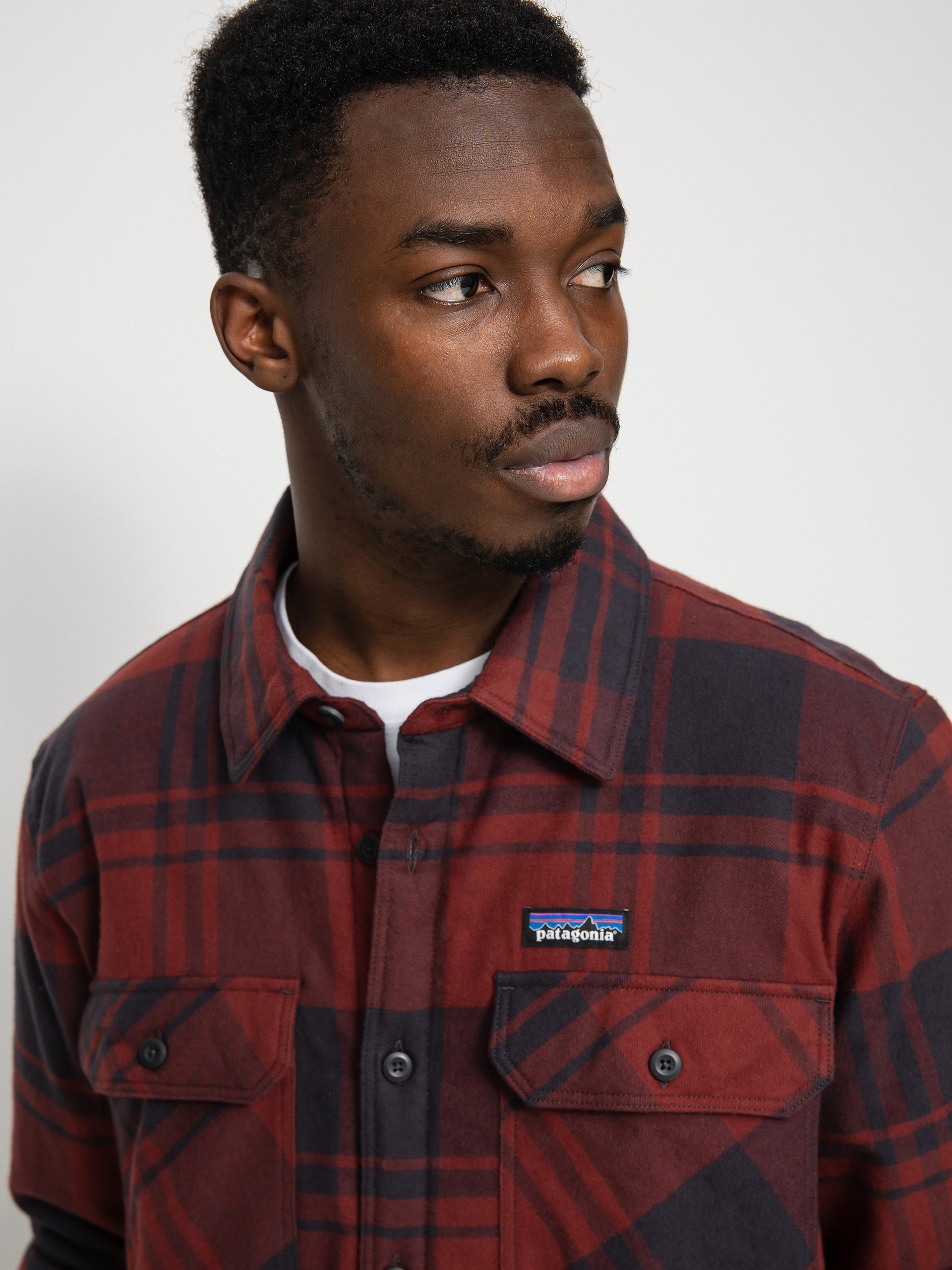 Kurtka Patagonia Insulated Organic Cotton Fjord Flannel (live oak/sequoia red)