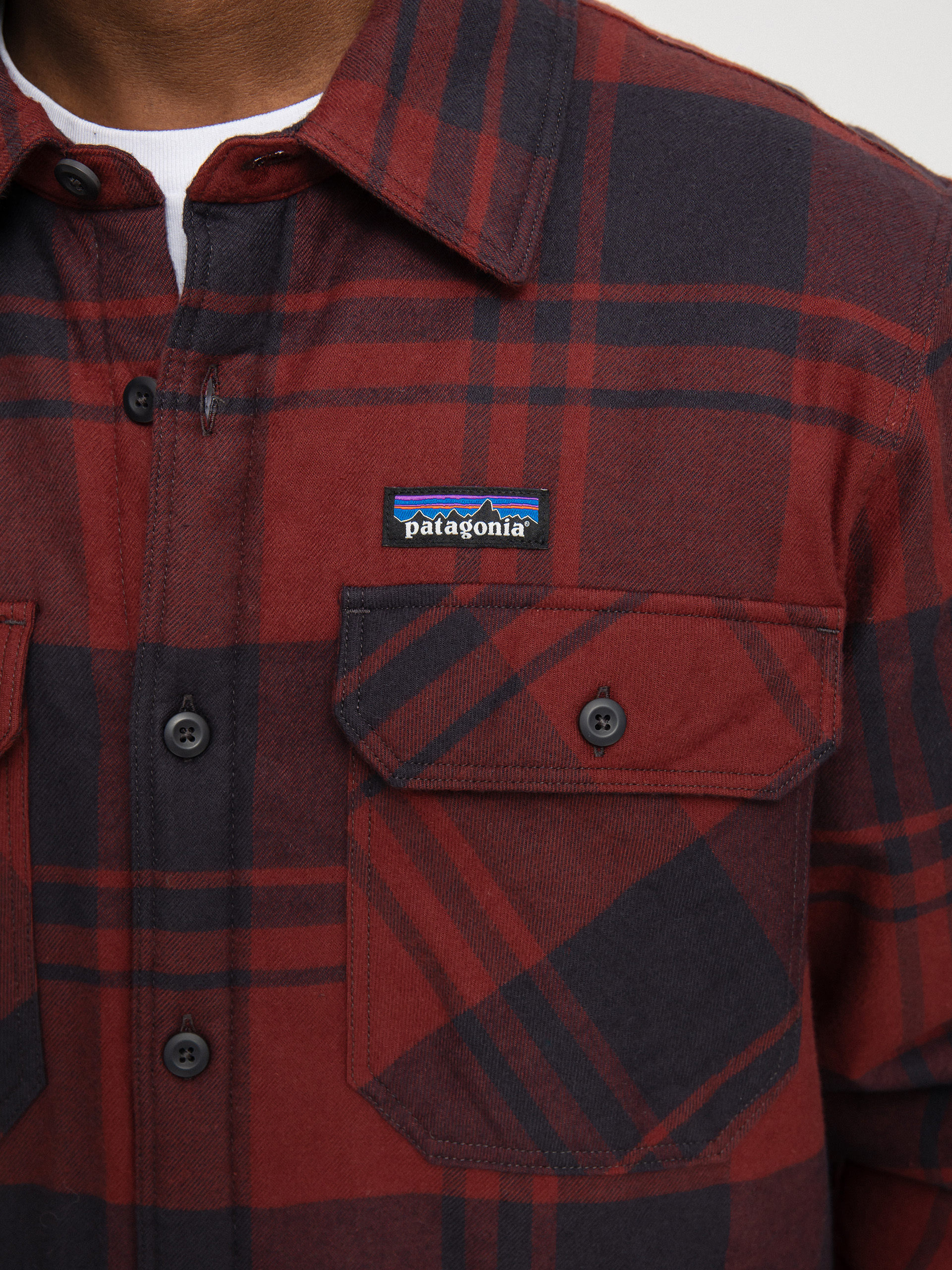 Kurtka Patagonia Insulated Organic Cotton Fjord Flannel (live oak/sequoia red)