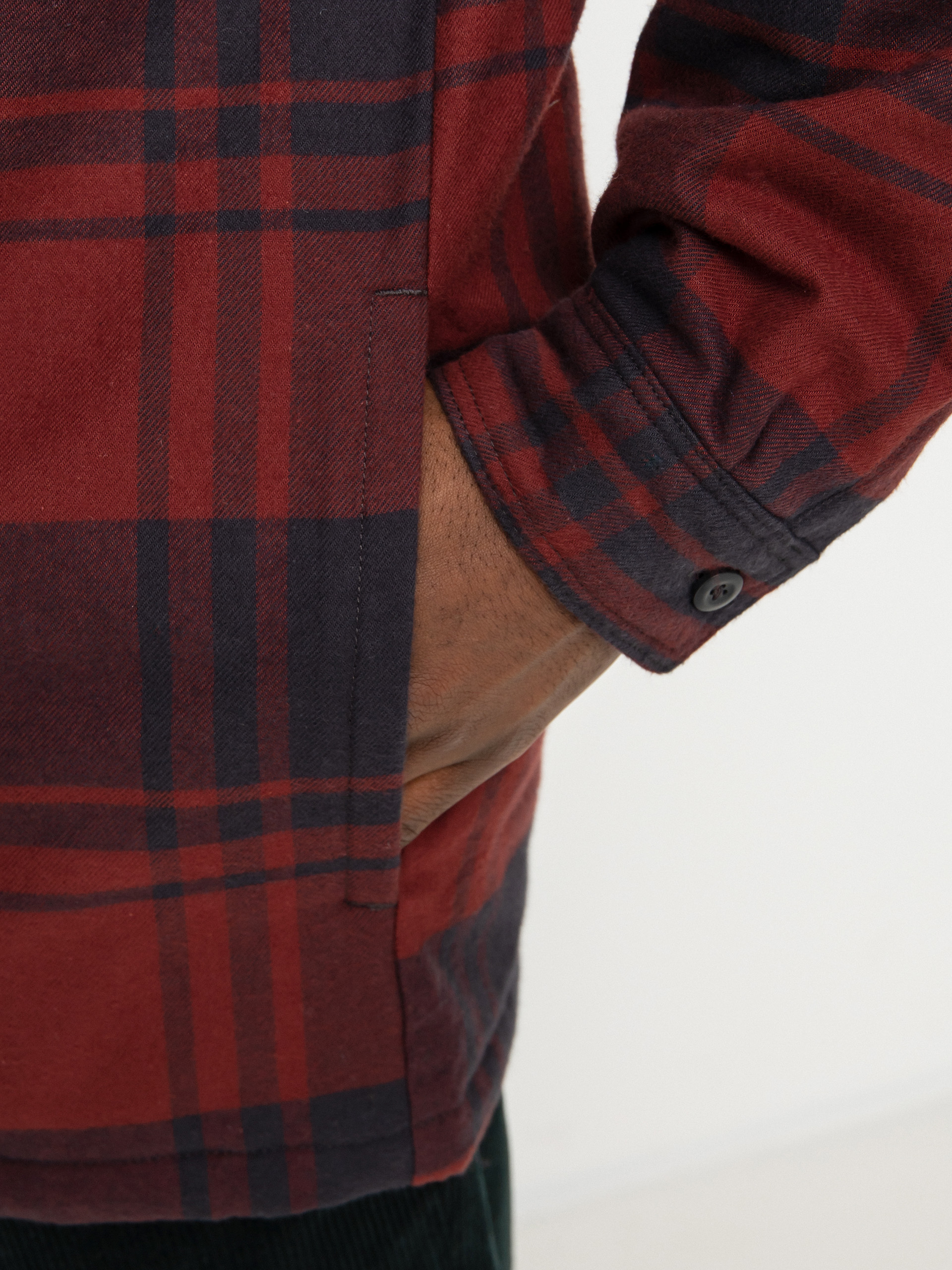Kurtka Patagonia Insulated Organic Cotton Fjord Flannel (live oak/sequoia red)
