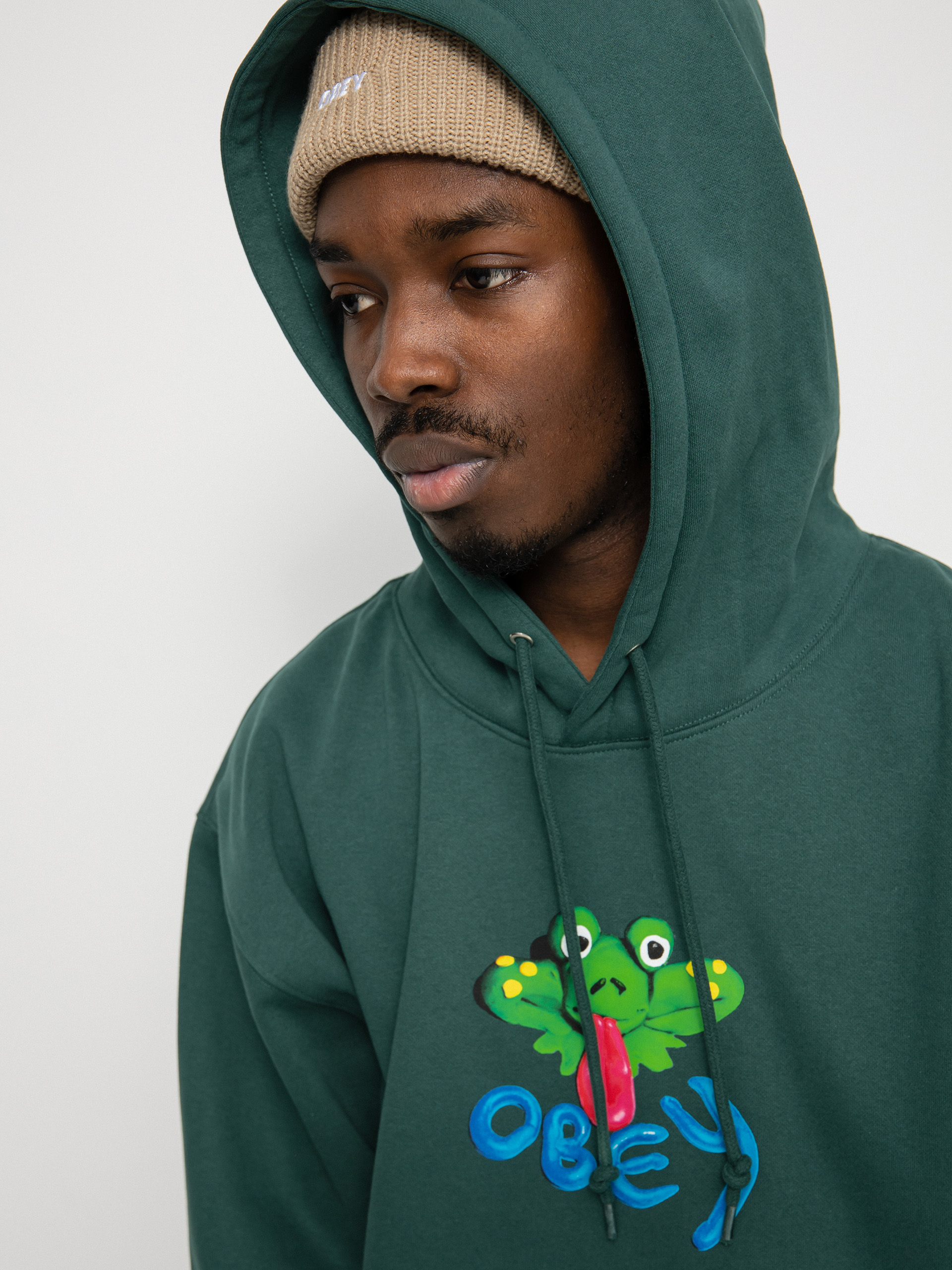 Bluza OBEY Obey Clay Frog (dark cedar)