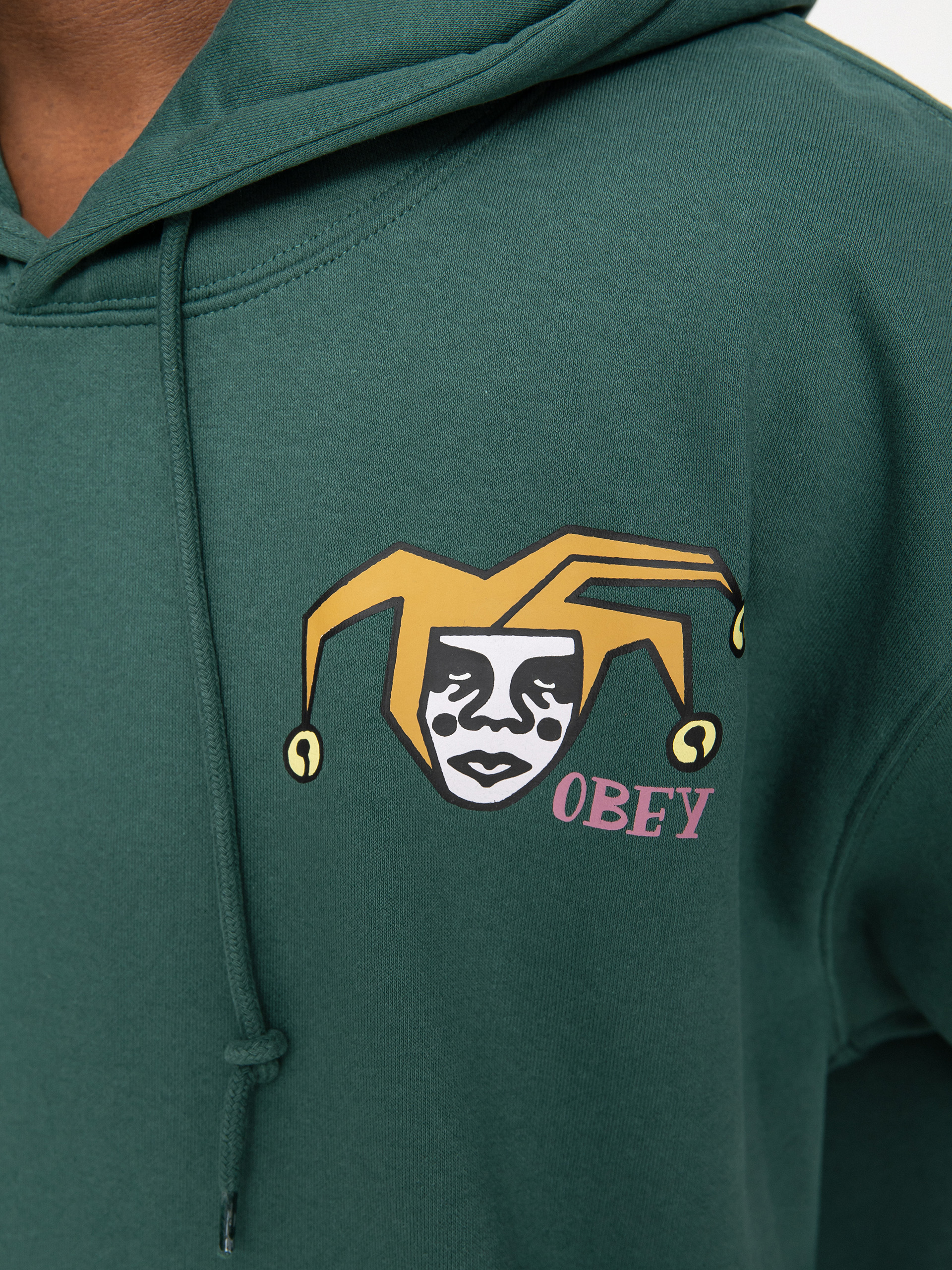 Bluza z kapturem OBEY The Joke Is On You (dark cedar)