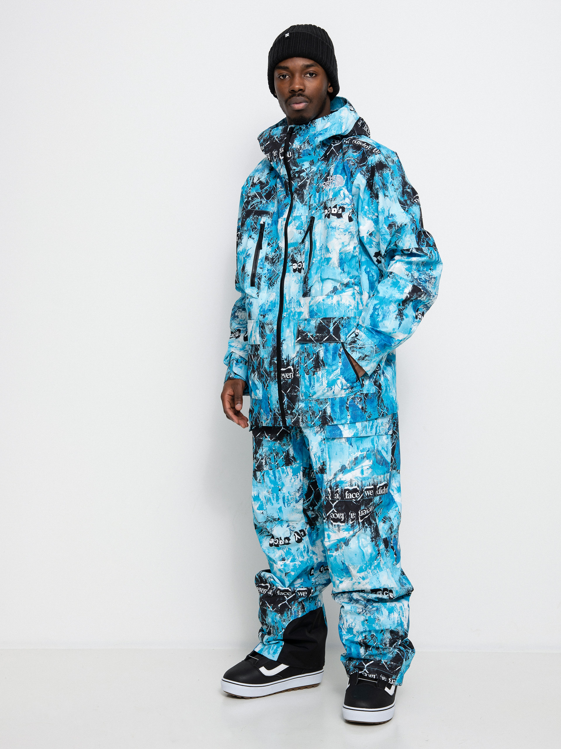 Męska Kurtka snowboardowa The North Face Printed Dragline (norse blue/cole navin/never a face print)