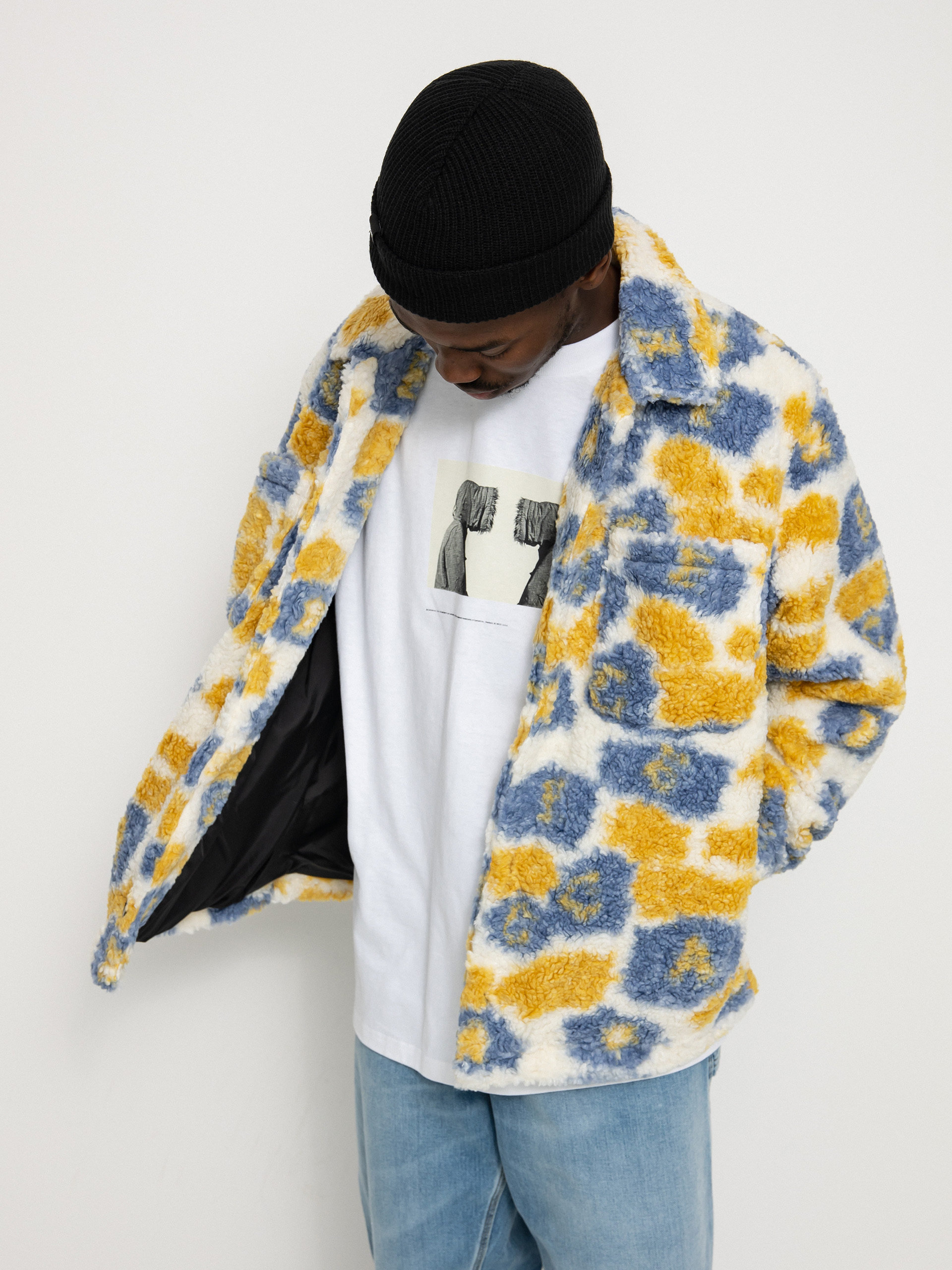 Kurtka OBEY Romie Sherpa (vintage blue multi)