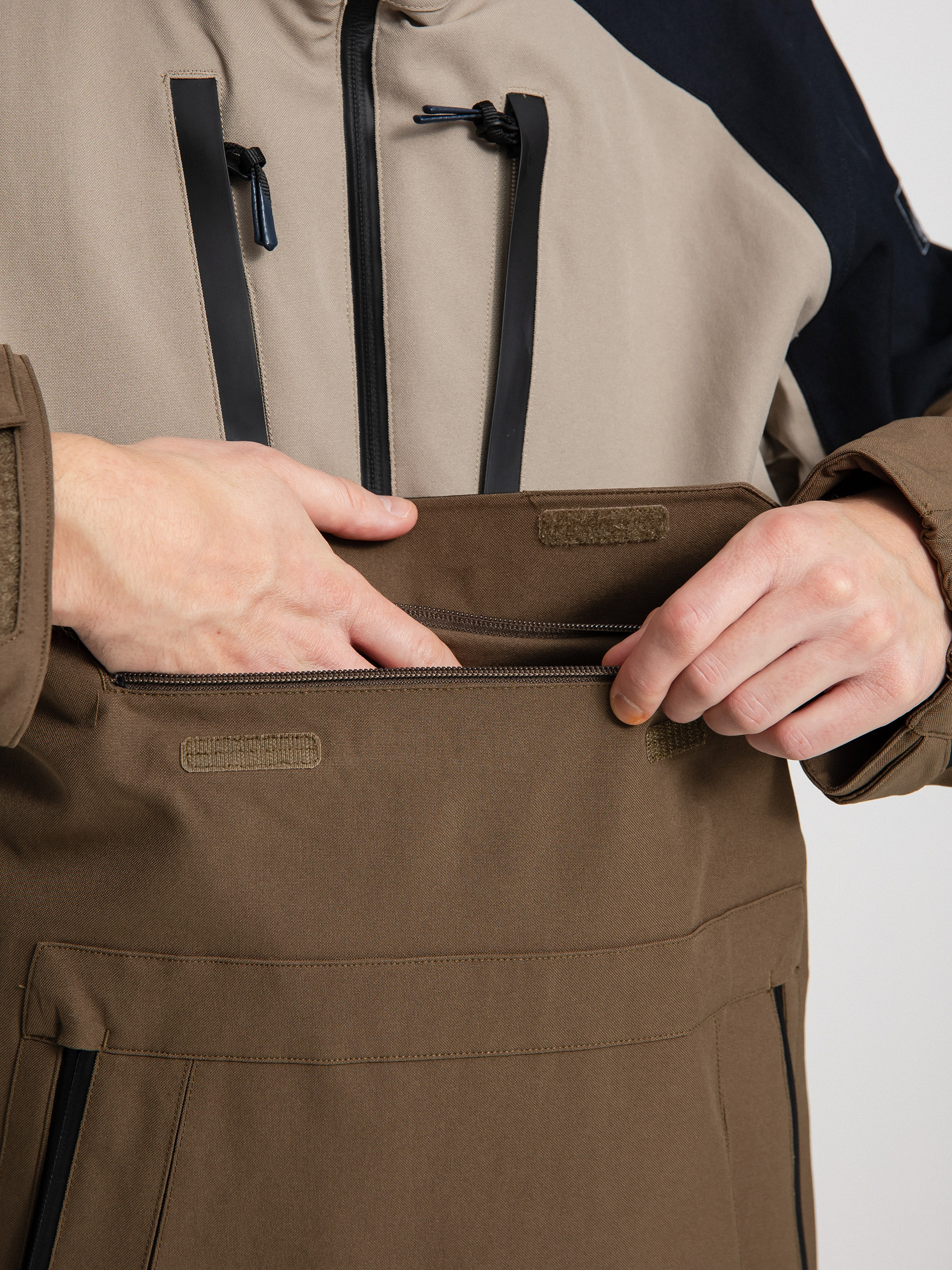 Męska Kurtka snowboardowa Volcom Brighton Pullover (dark khaki)
