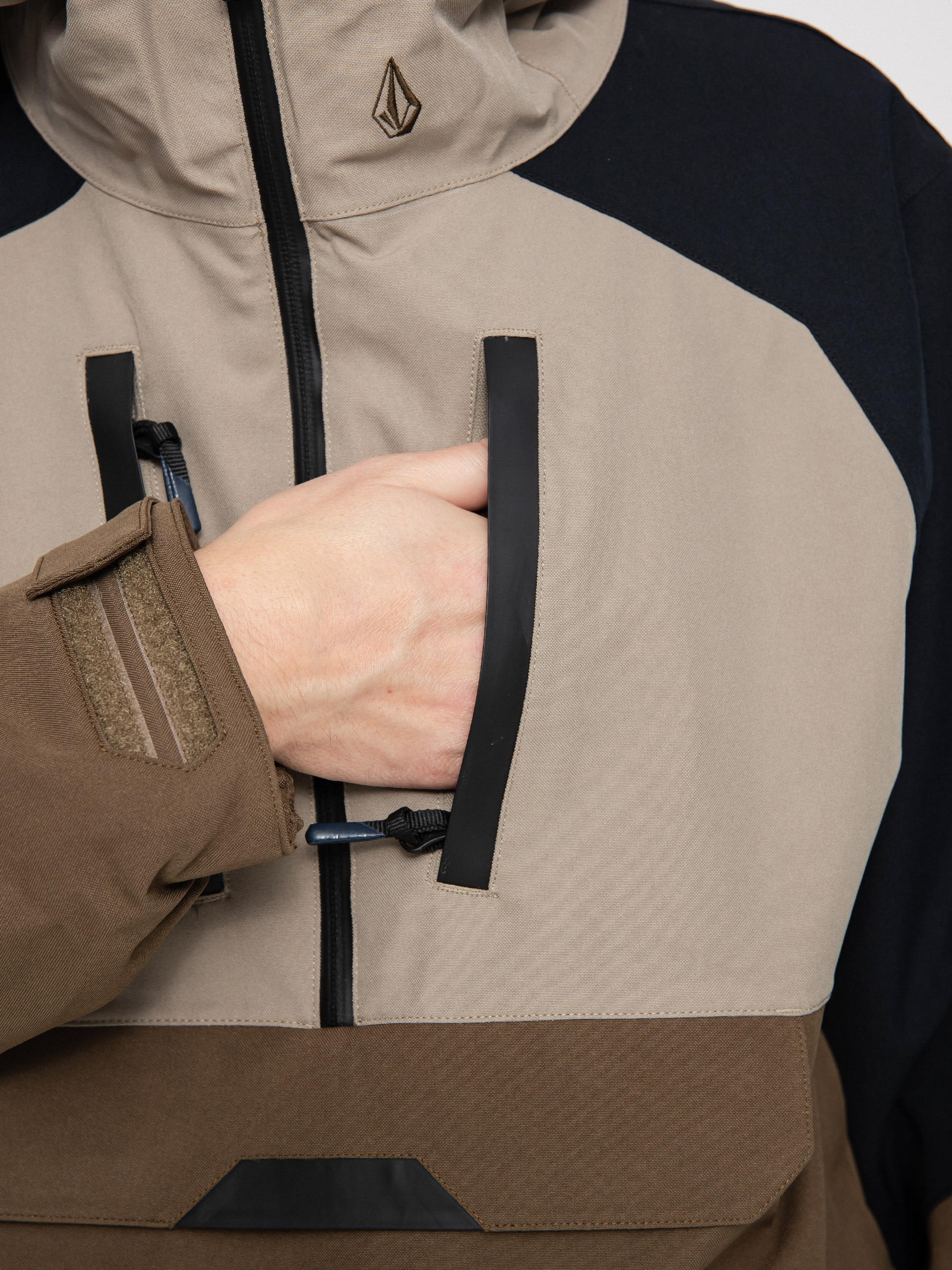 Męska Kurtka snowboardowa Volcom Brighton Pullover (dark khaki)
