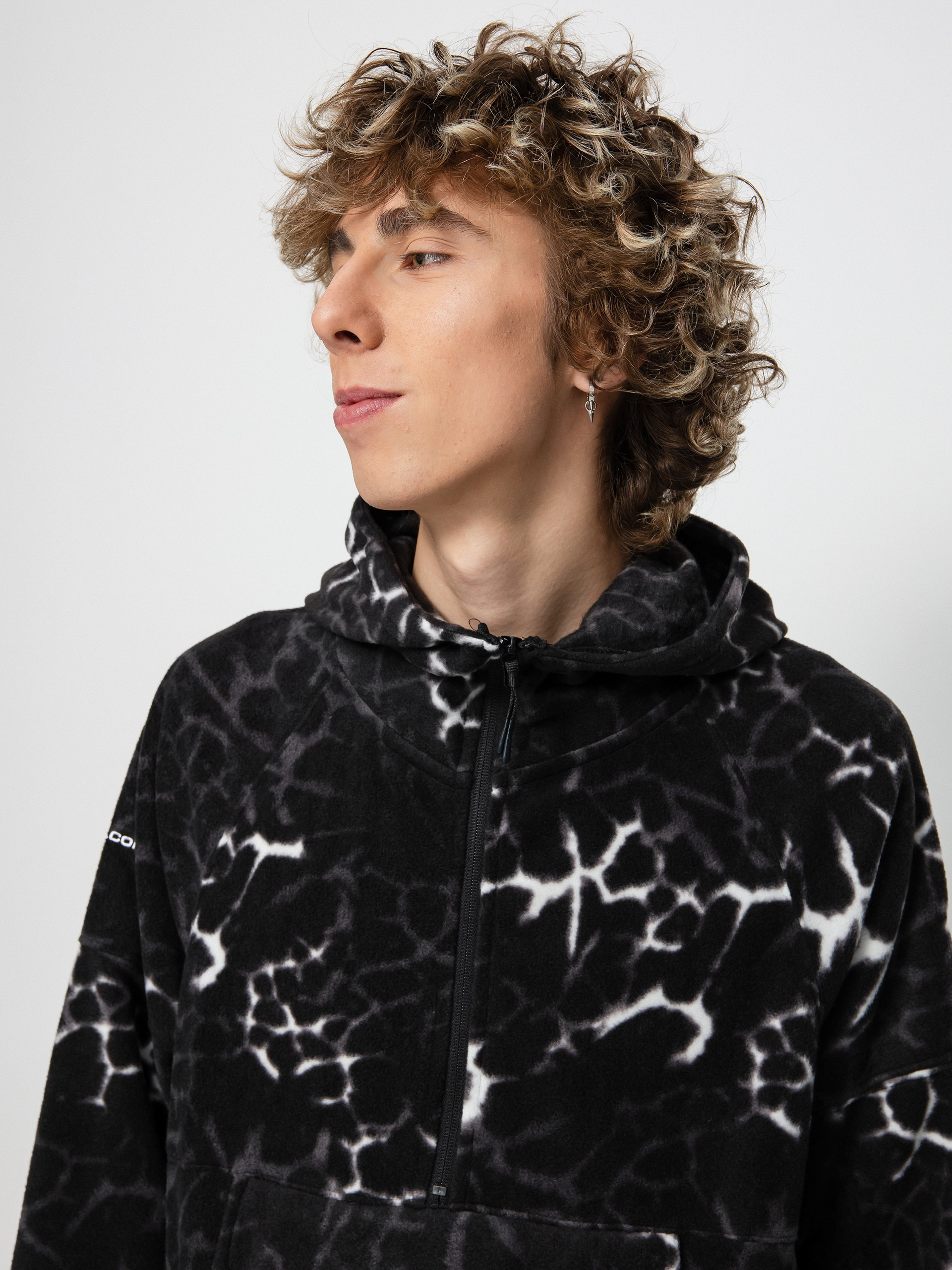 Męska Bluza aktywna Volcom V Science 1/2 Zip HD (black giraffe)