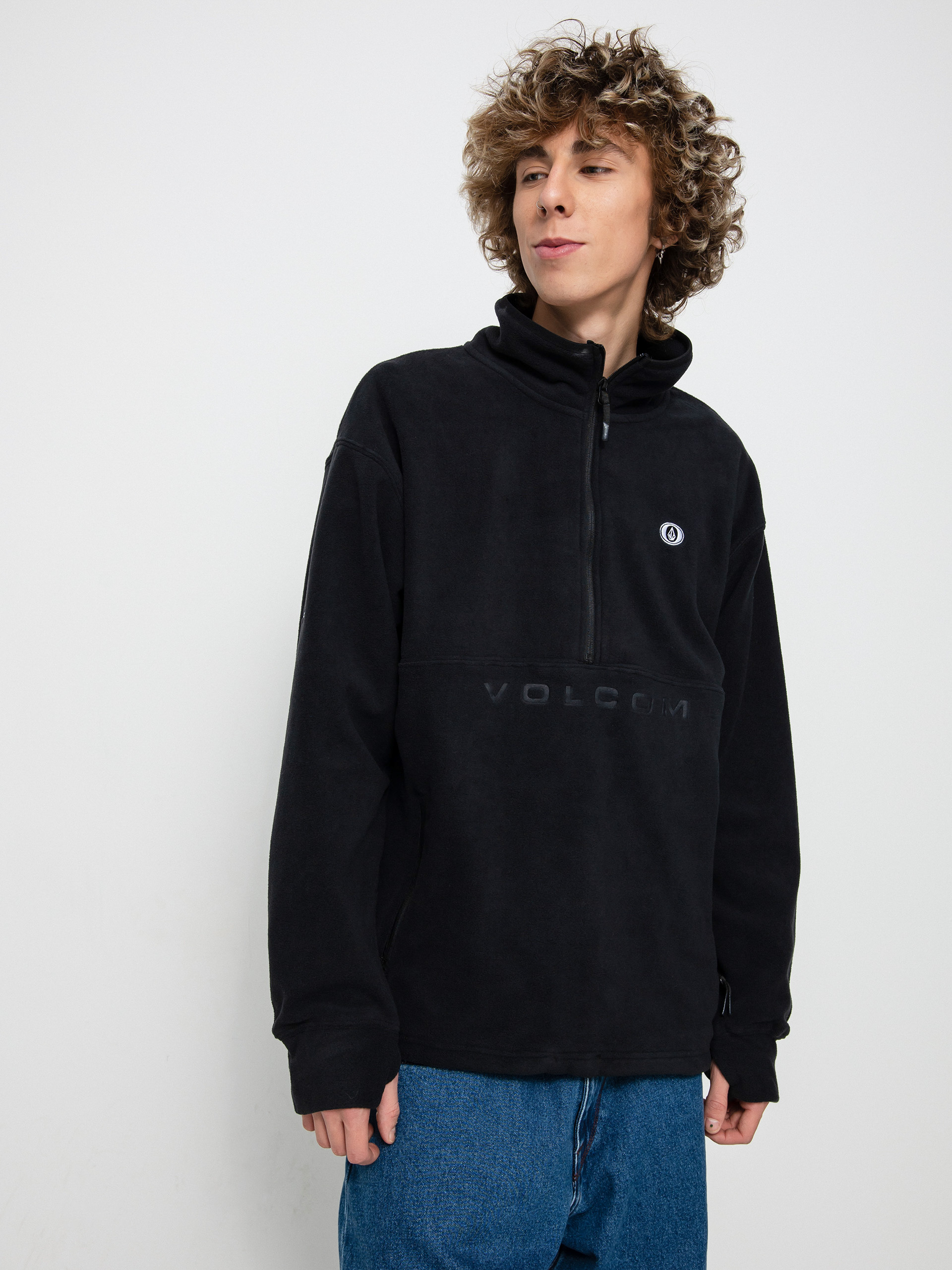Męska Bluza aktywna Volcom V Science 1/2 Zip HD (black)