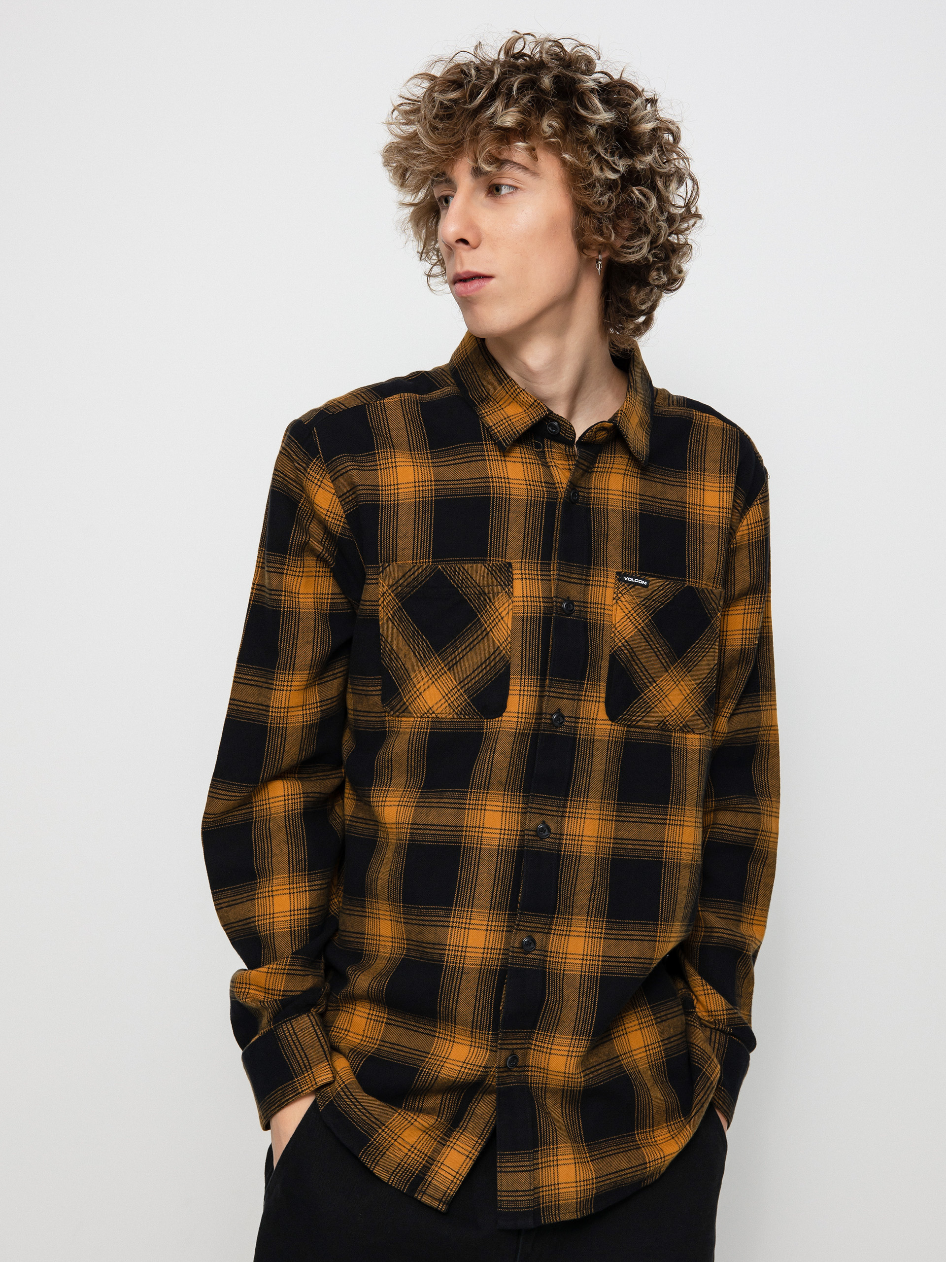 Koszula Volcom Netastone Flannel Ls (rinsed black)