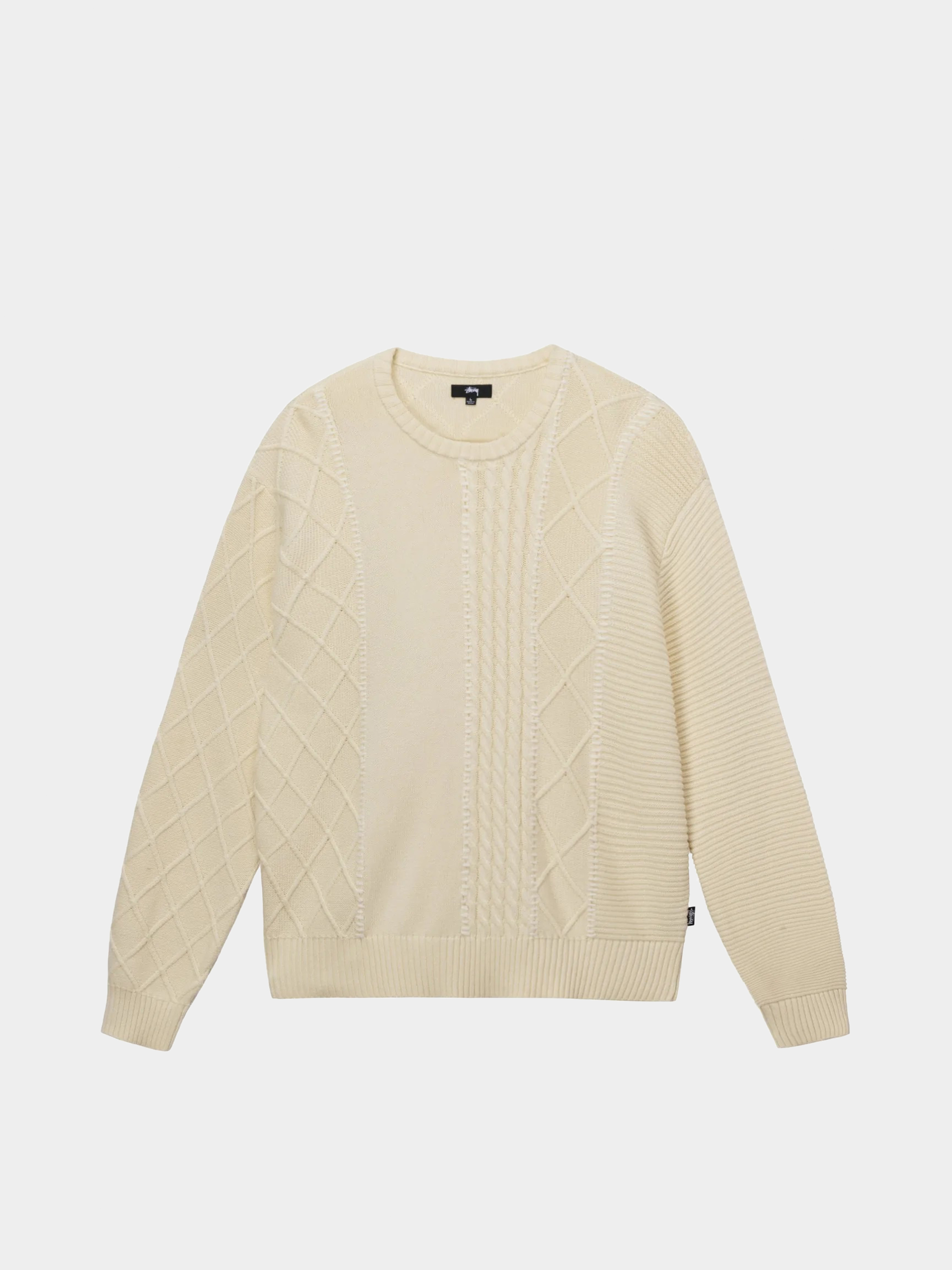 Sweter Stussy Patchwork (natural)