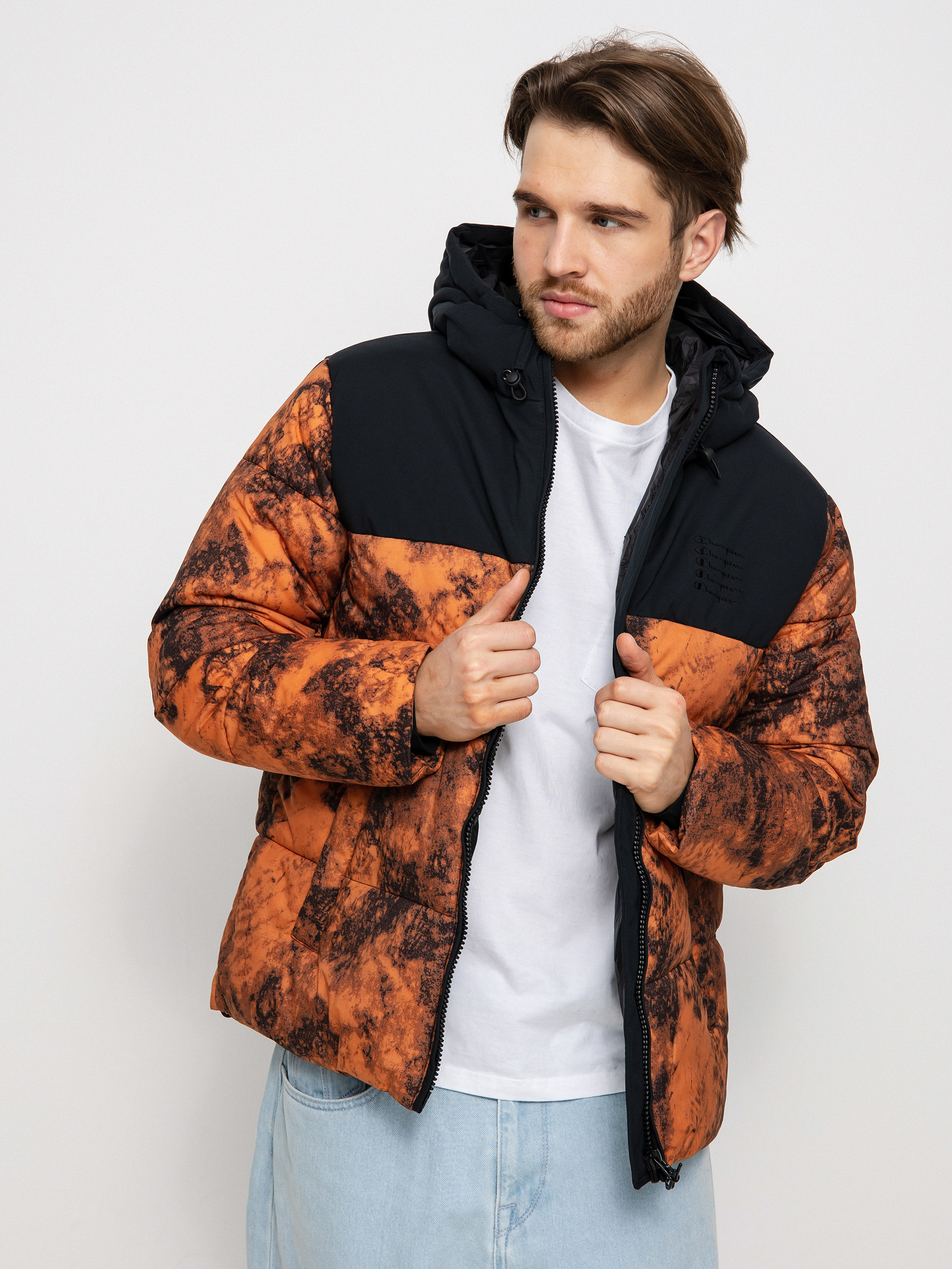 Kurtka Champion Hooded Jacket 218087 (abw/allover/nbk)