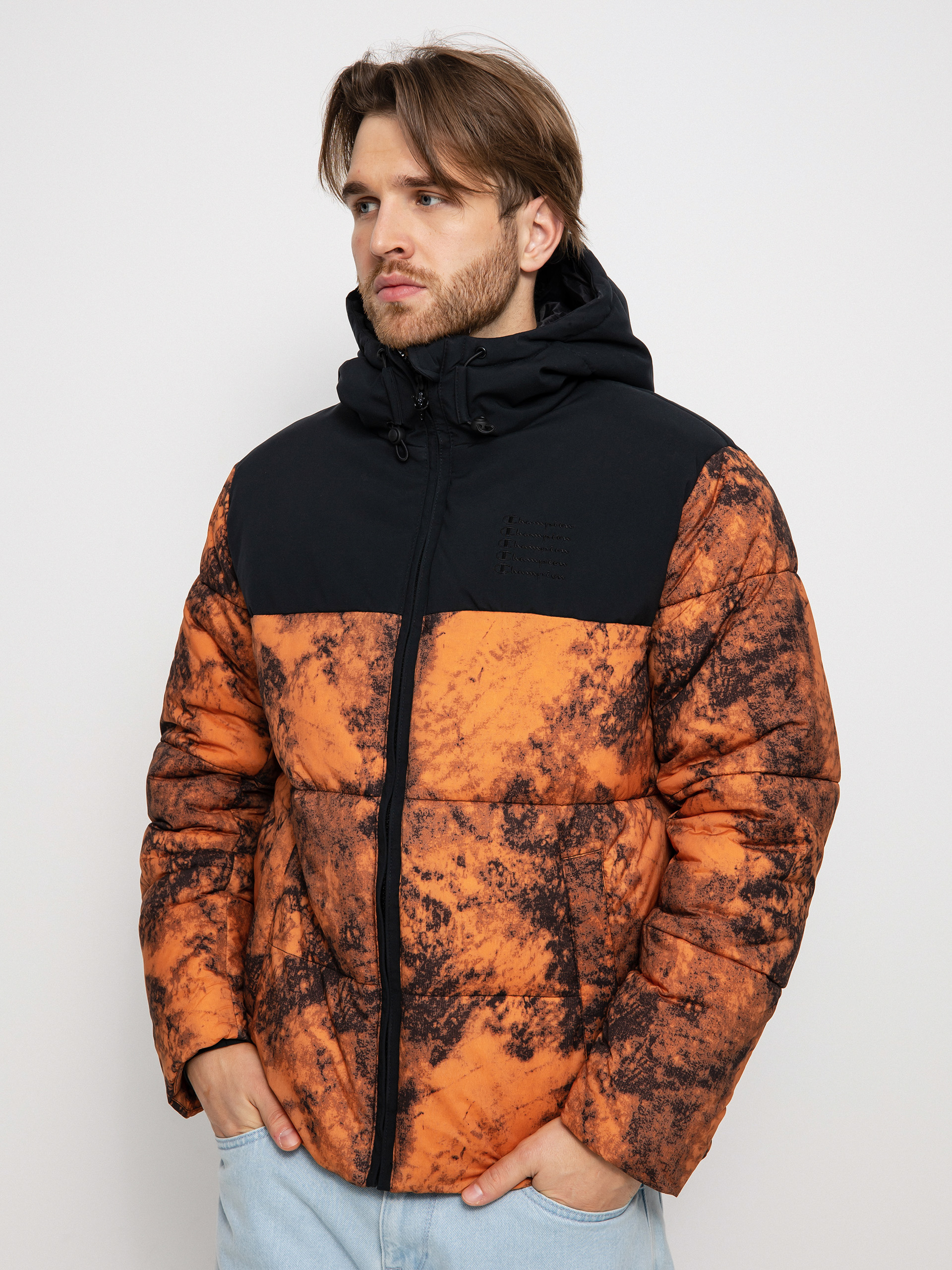 Kurtka Champion Hooded Jacket 218087 (abw/allover/nbk)