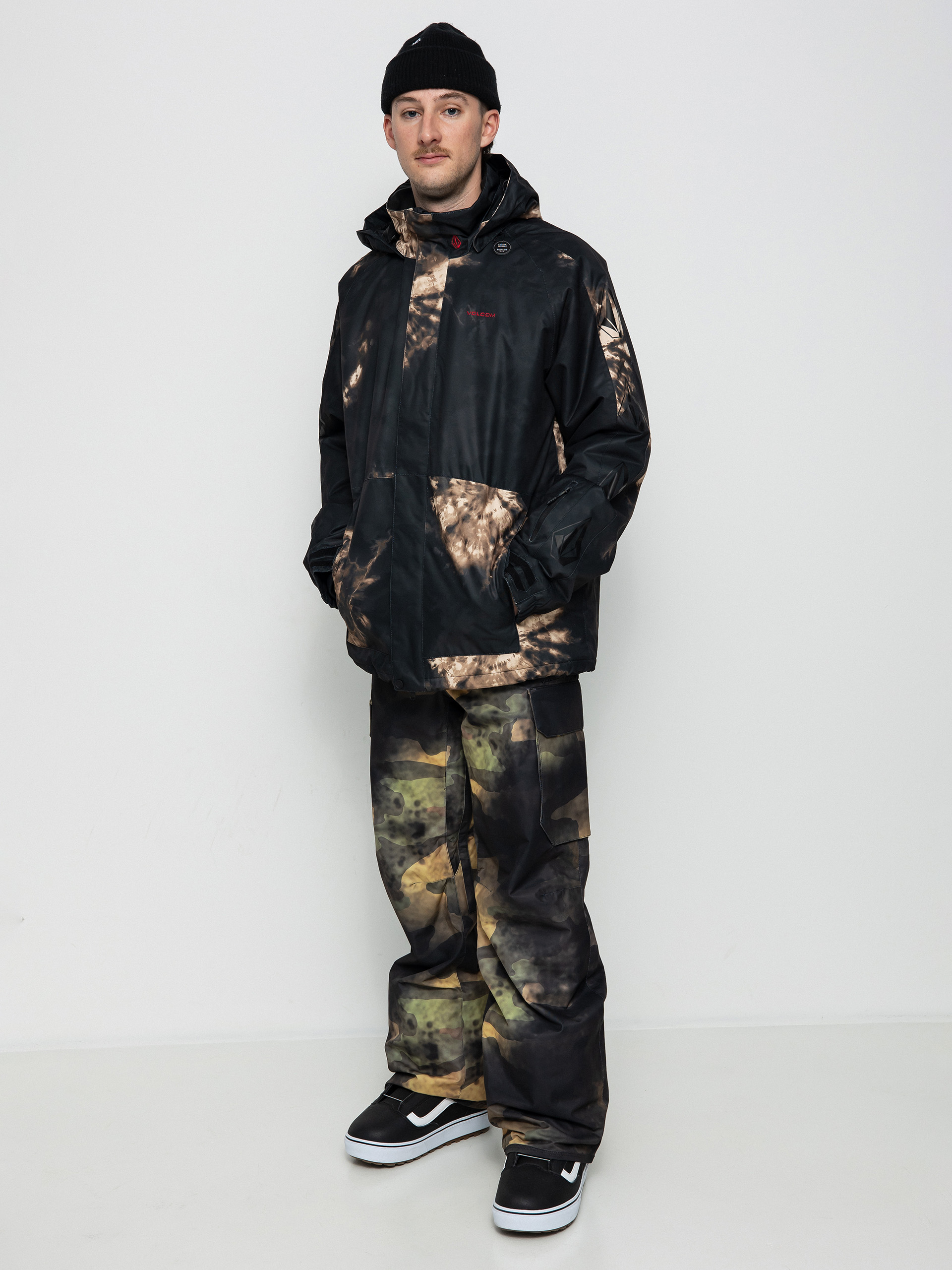 Męska Kurtka snowboardowa Volcom Iconic Stone Ins (bleach black)