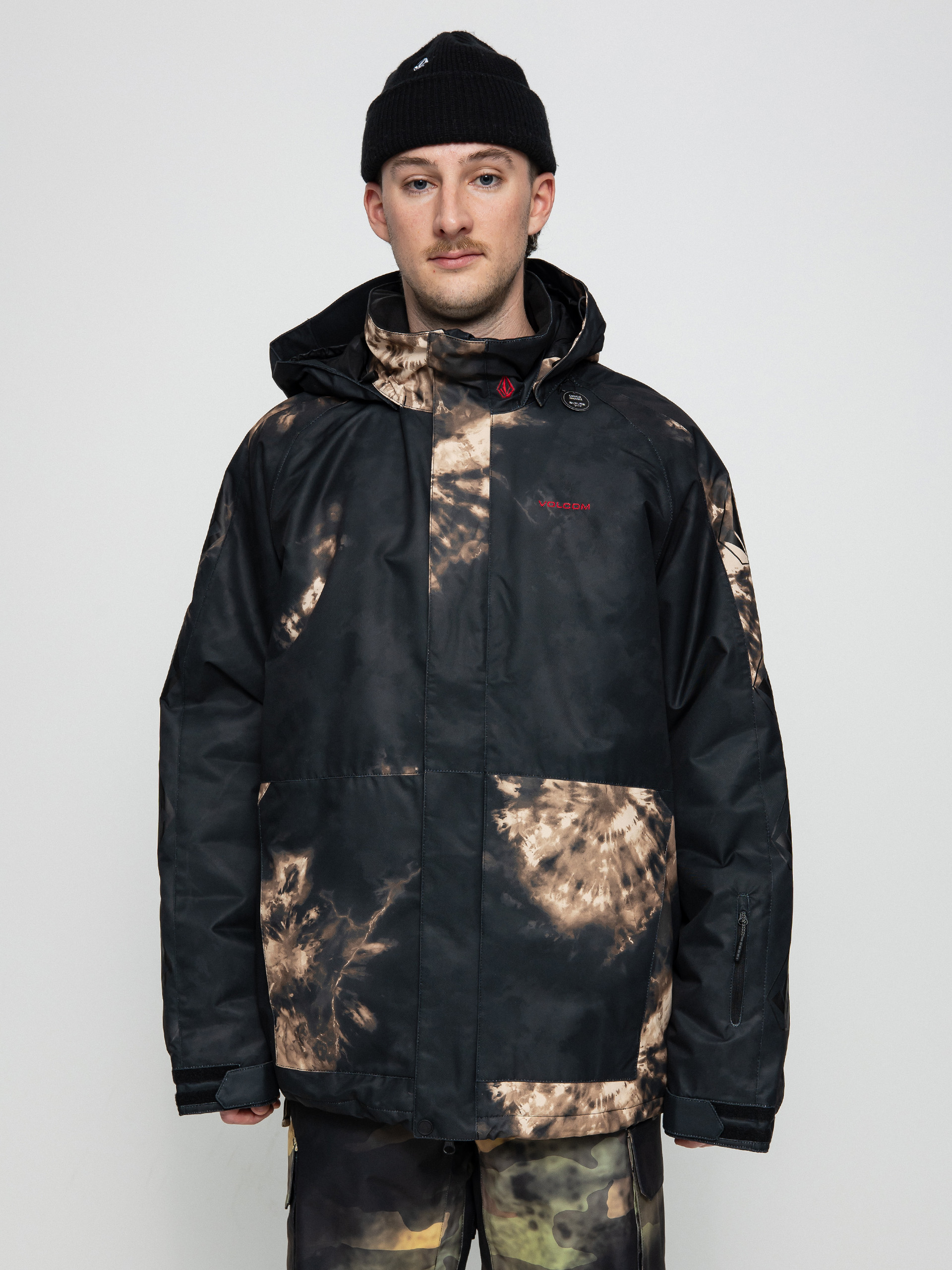 Męska Kurtka snowboardowa Volcom Iconic Stone Ins (bleach black)