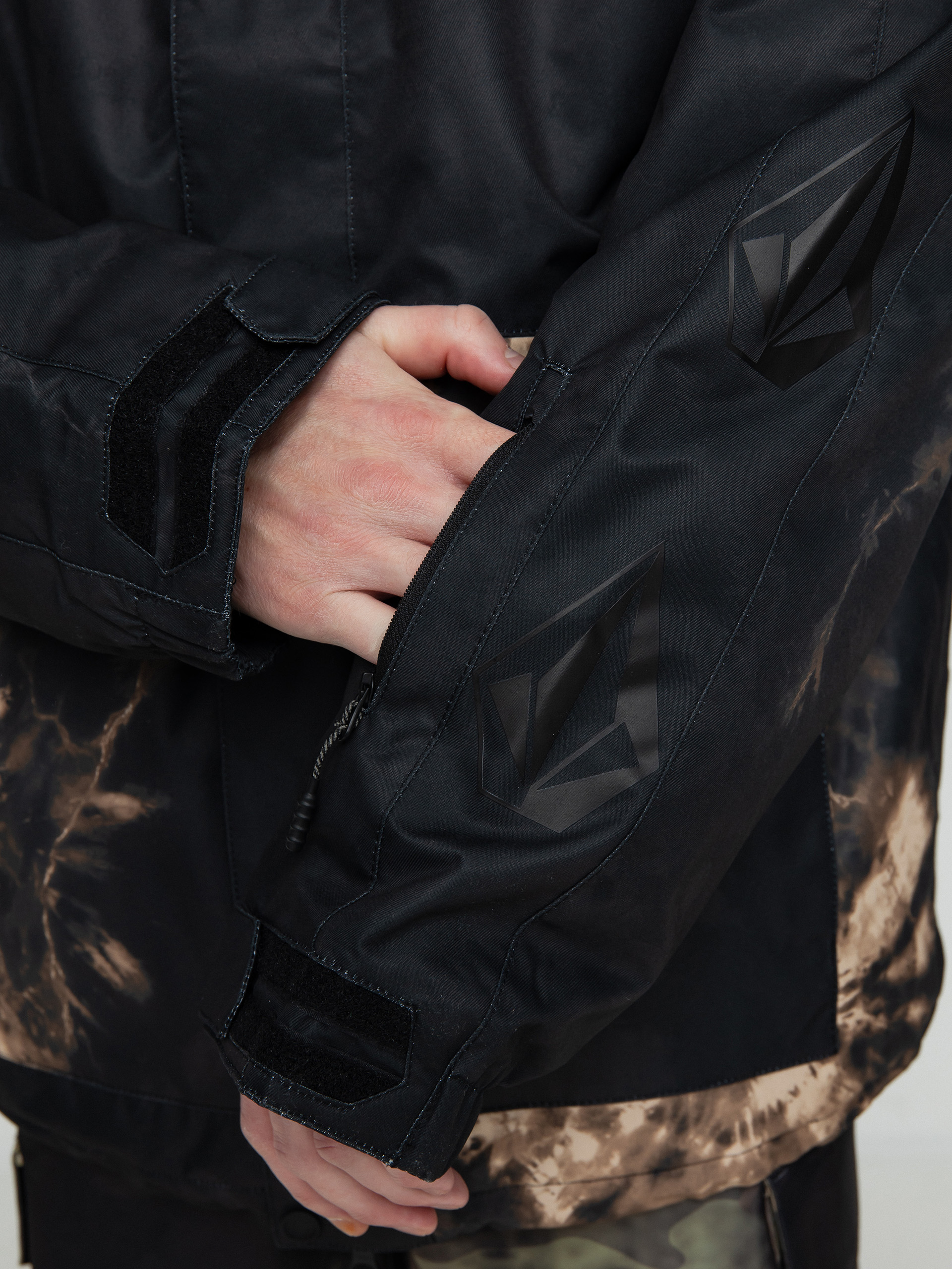 Męska Kurtka snowboardowa Volcom Iconic Stone Ins (bleach black)