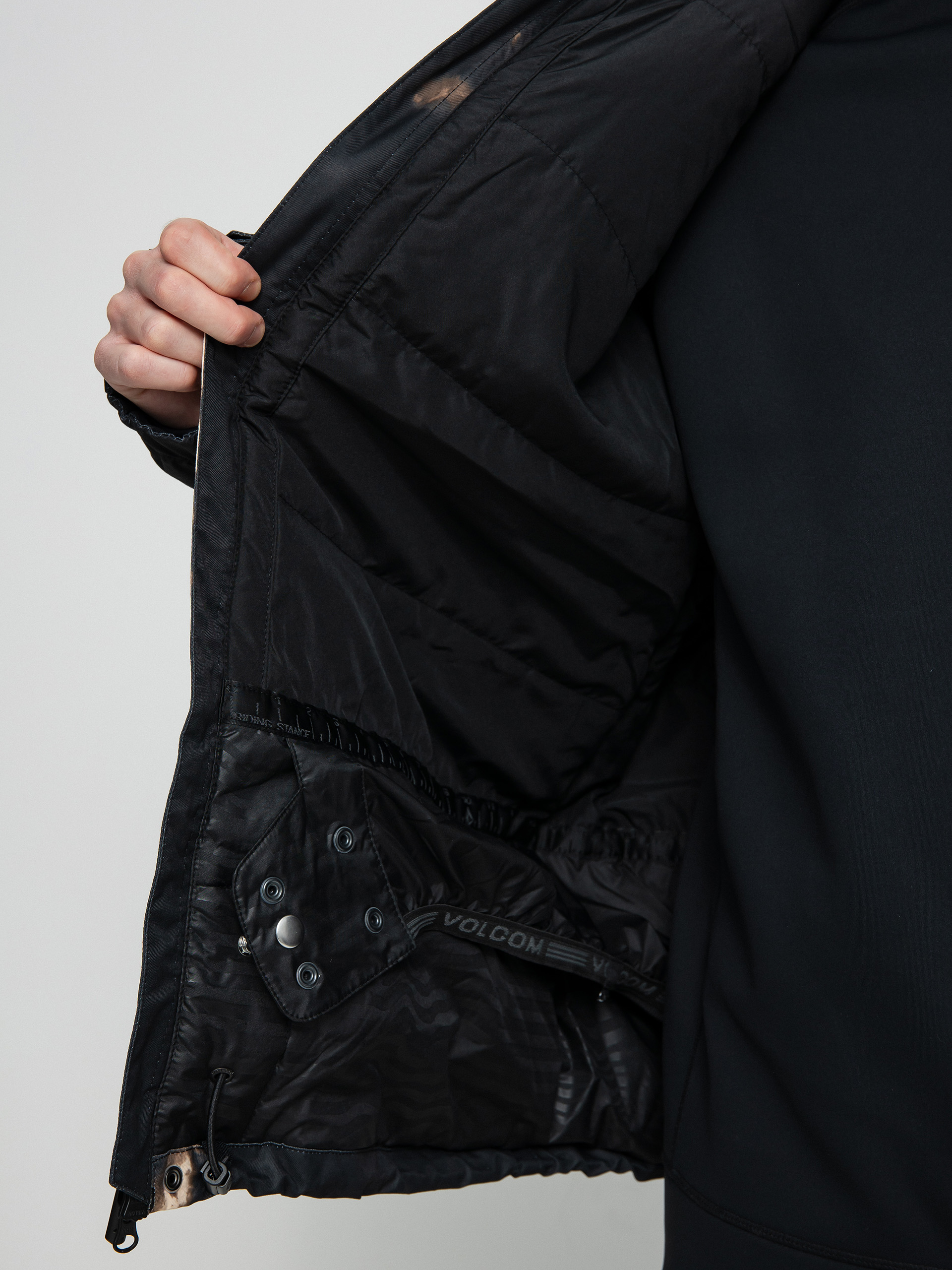 Męska Kurtka snowboardowa Volcom Iconic Stone Ins (bleach black)