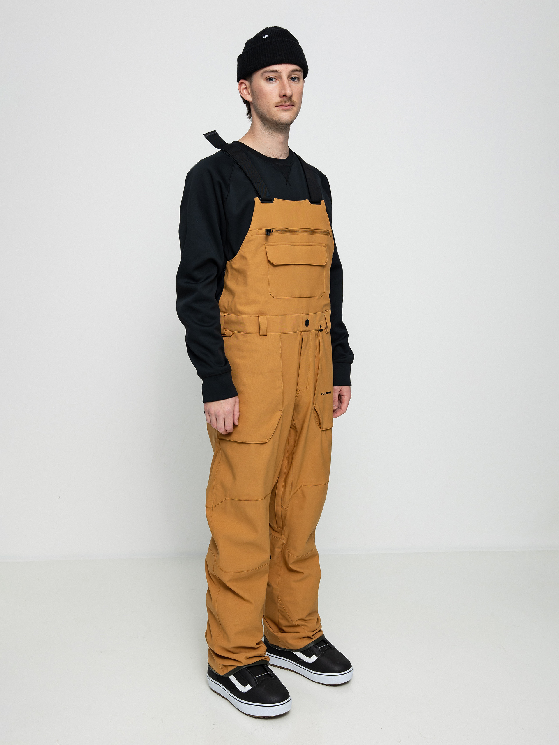 Męskie Spodnie snowboardowe Volcom Roan Bib Overall (caramel)