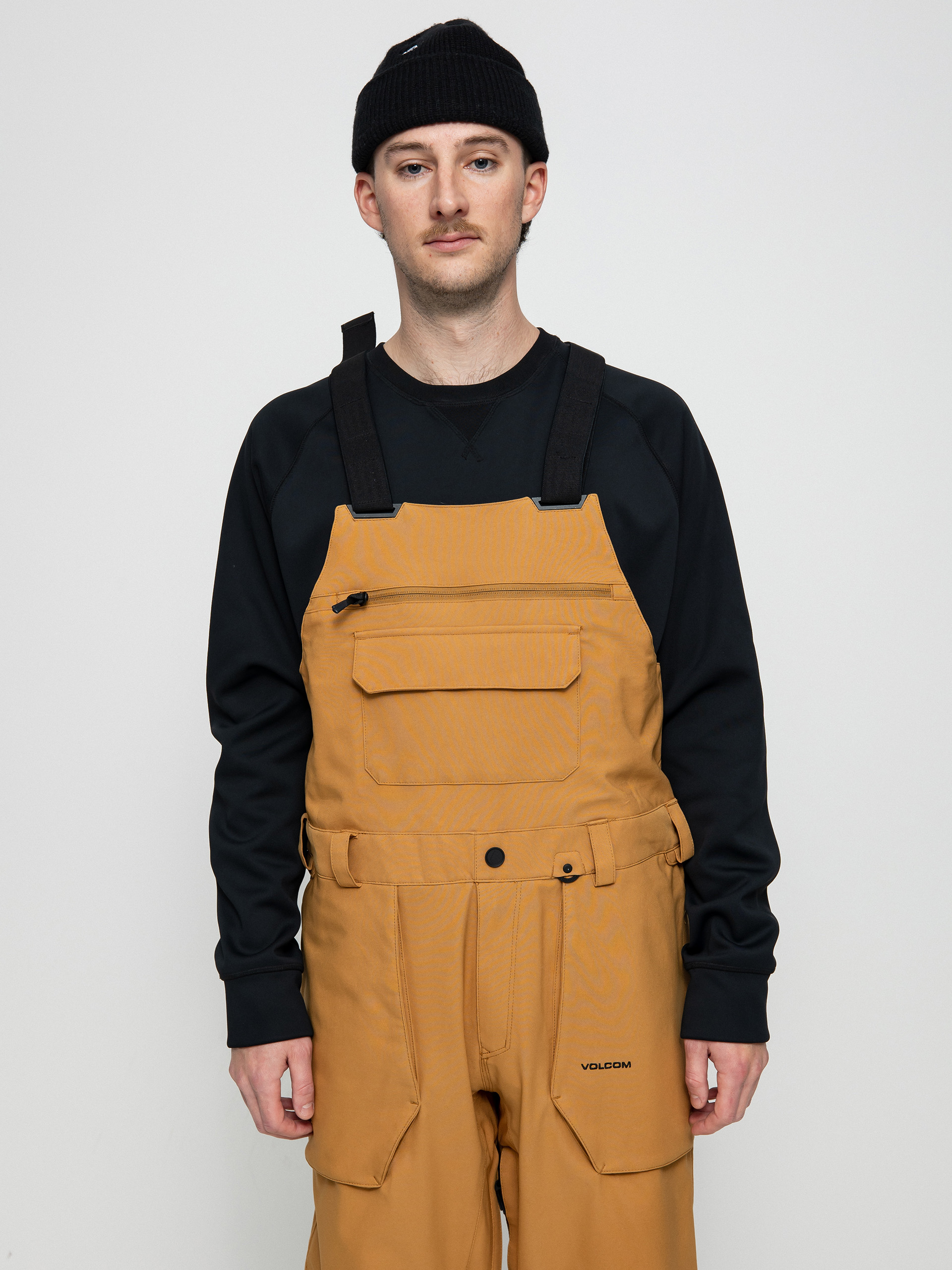 Męskie Spodnie snowboardowe Volcom Roan Bib Overall (caramel)