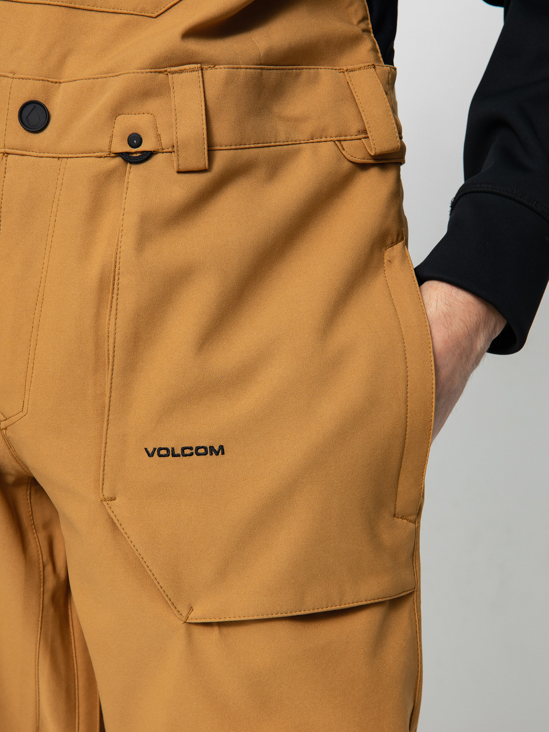 Męskie Spodnie snowboardowe Volcom Roan Bib Overall (caramel)