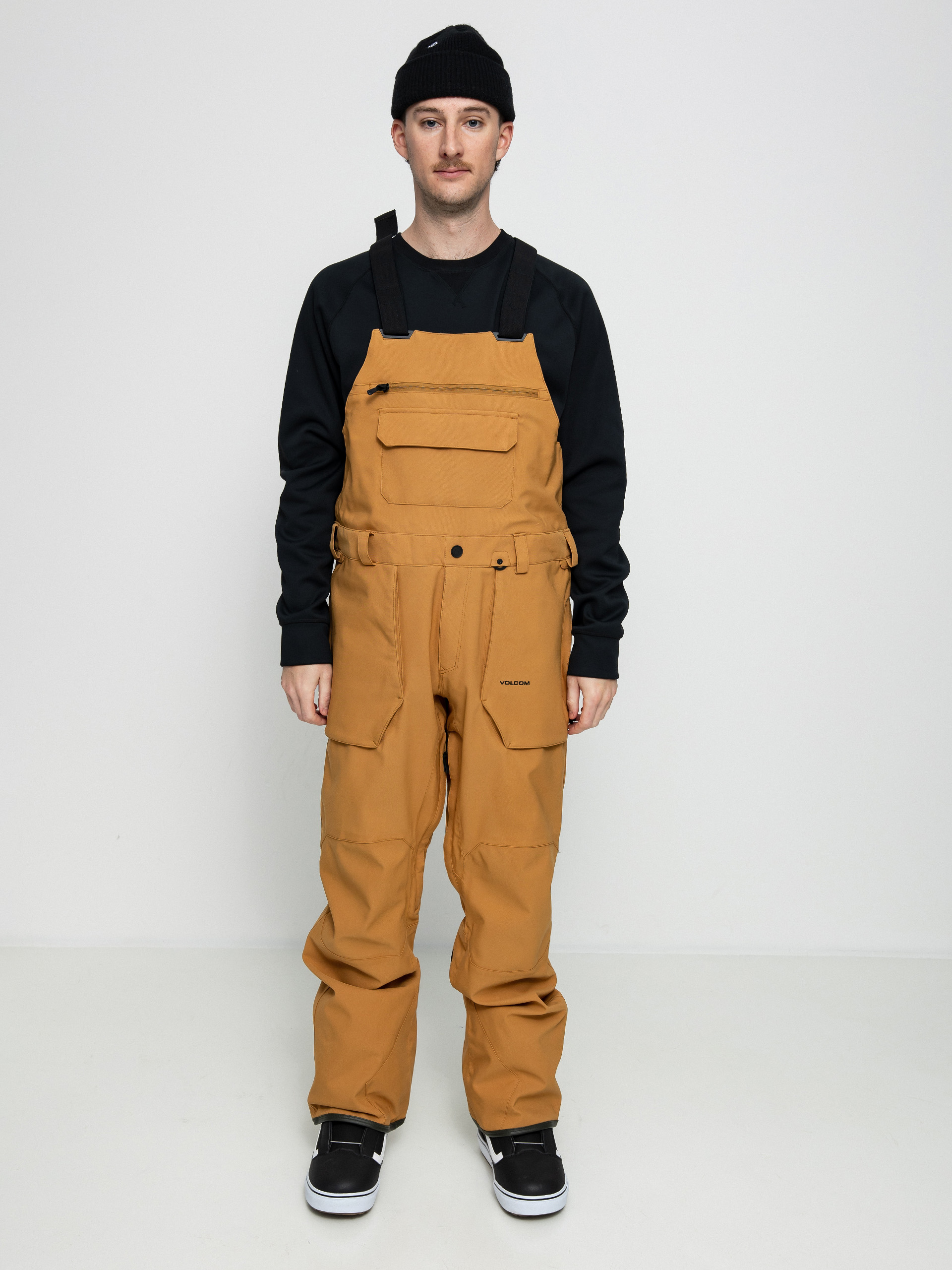 Męskie Spodnie snowboardowe Volcom Roan Bib Overall (caramel)