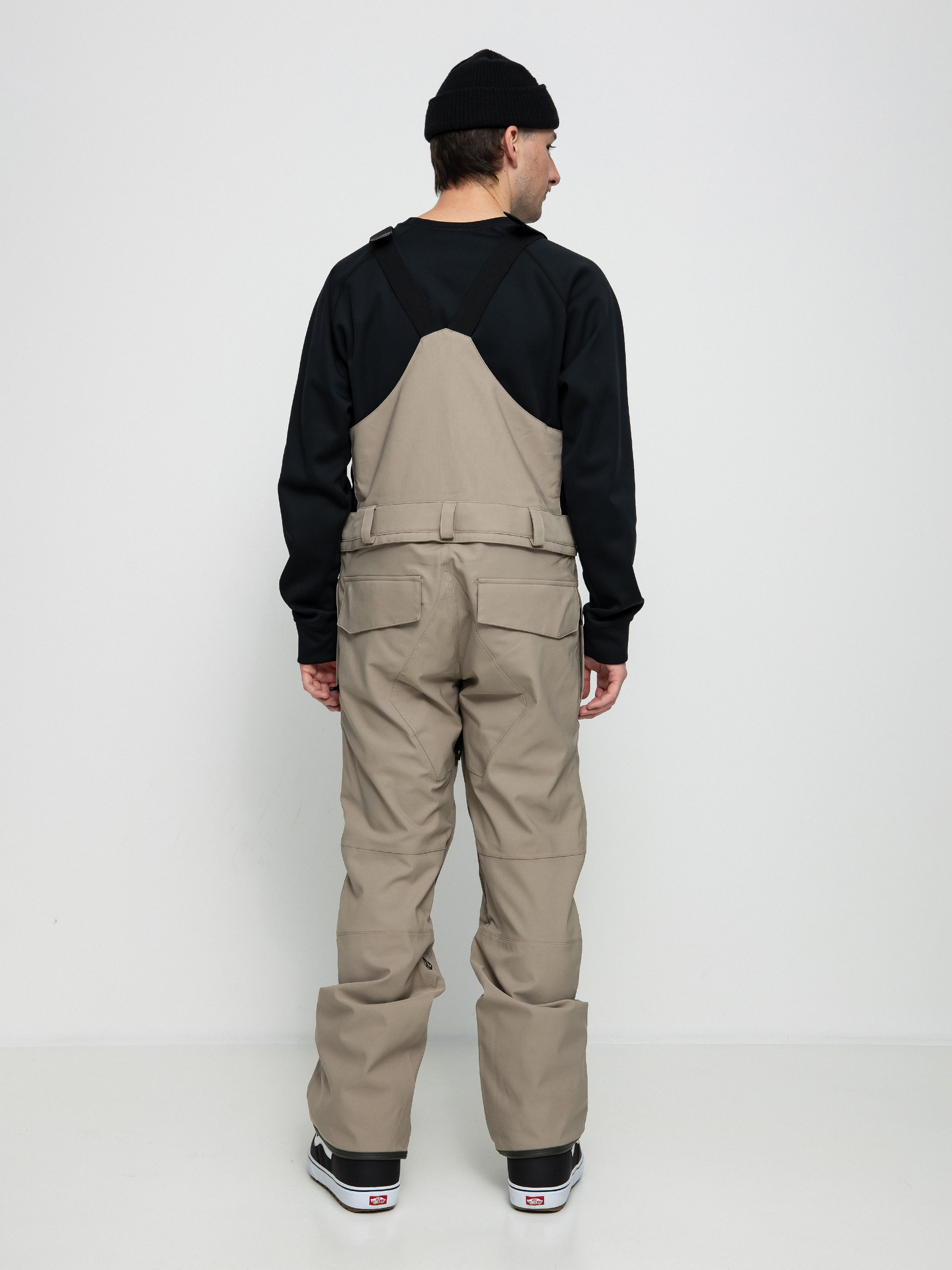 Męskie Spodnie snowboardowe Volcom Roan Bib Overall (dark khaki)