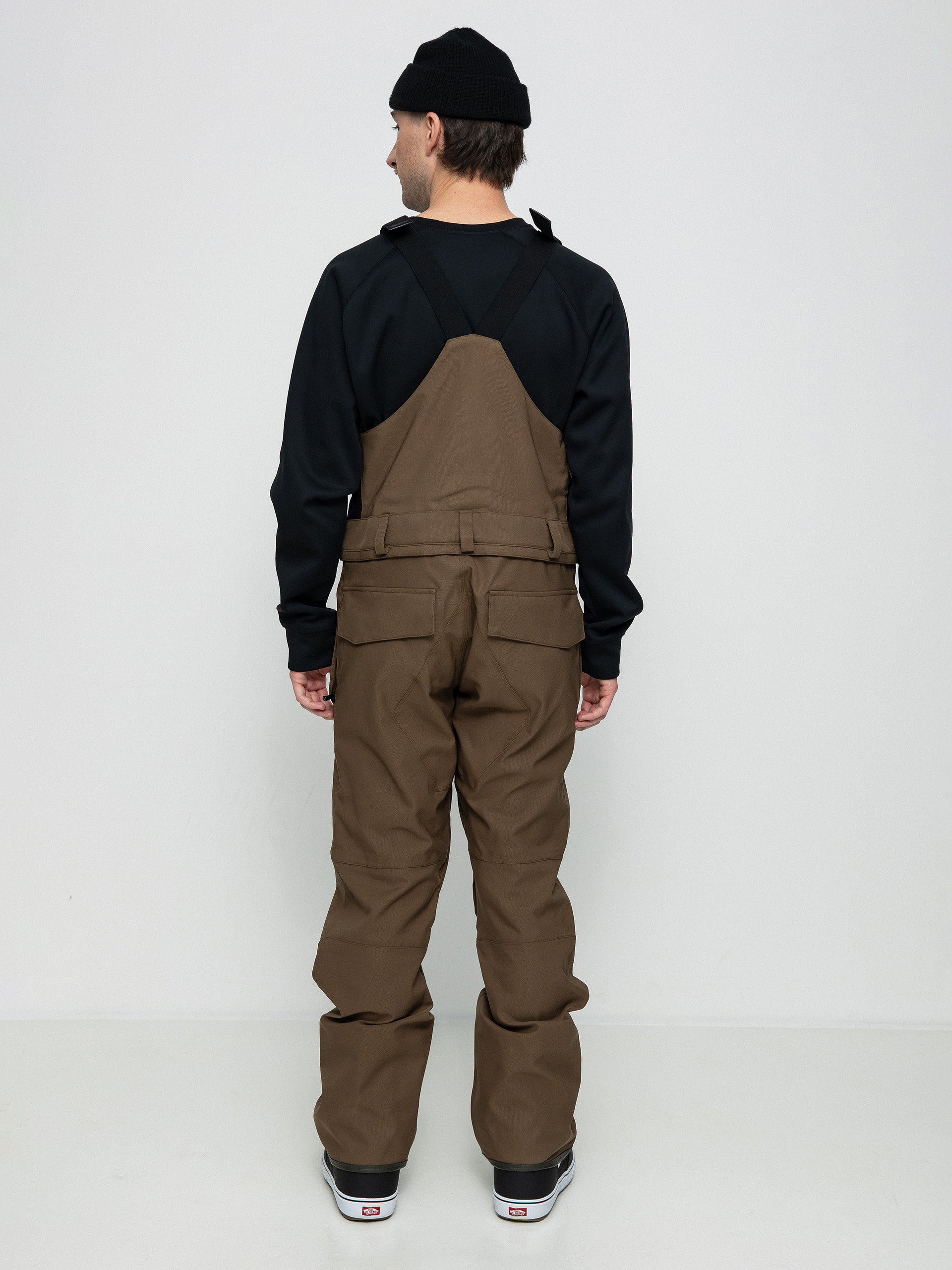 Męskie Spodnie snowboardowe Volcom Roan Bib Overall (dark teak)