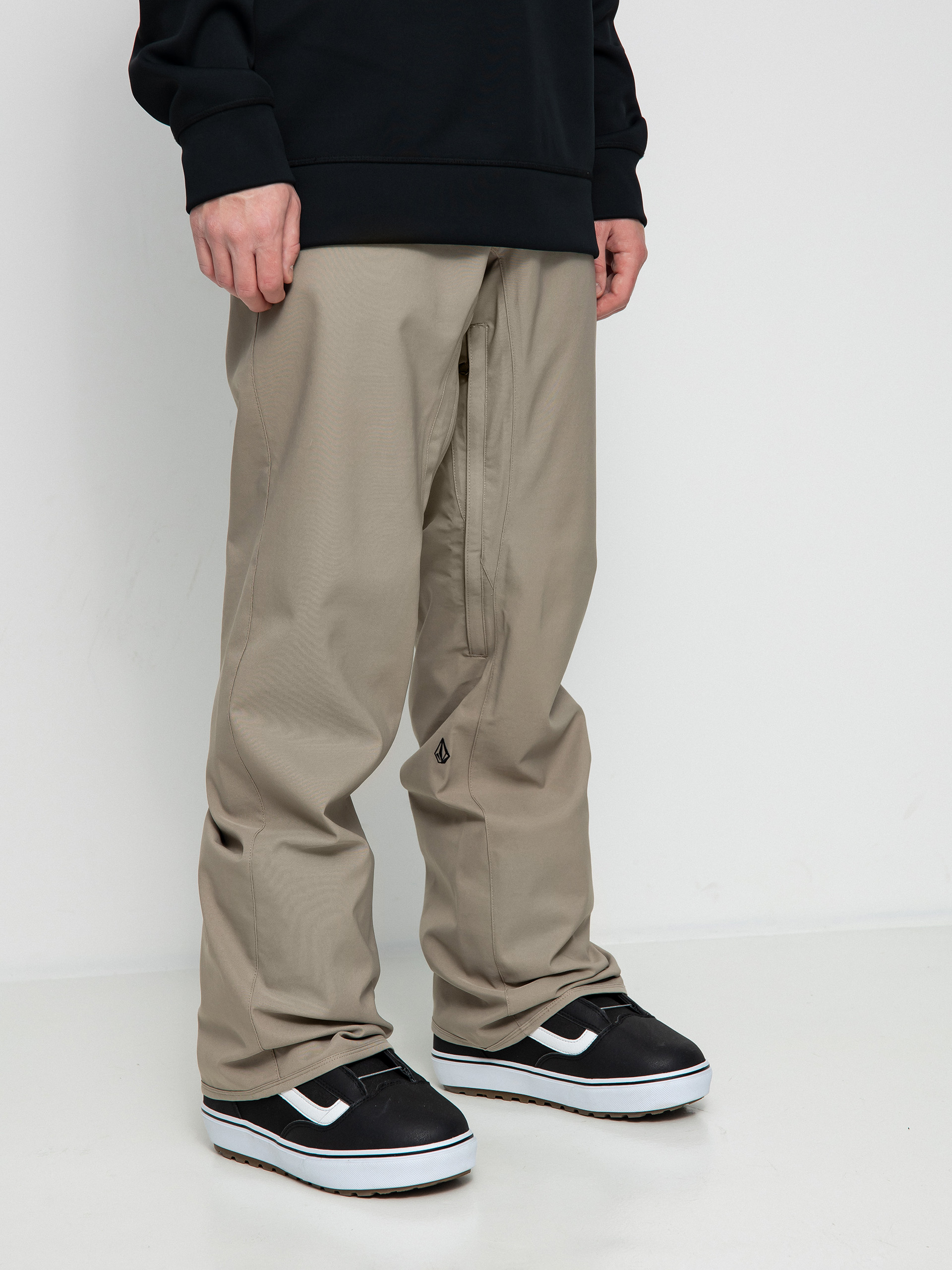 Męskie Spodnie snowboardowe Volcom Freakin Snow Chino (dark khaki)