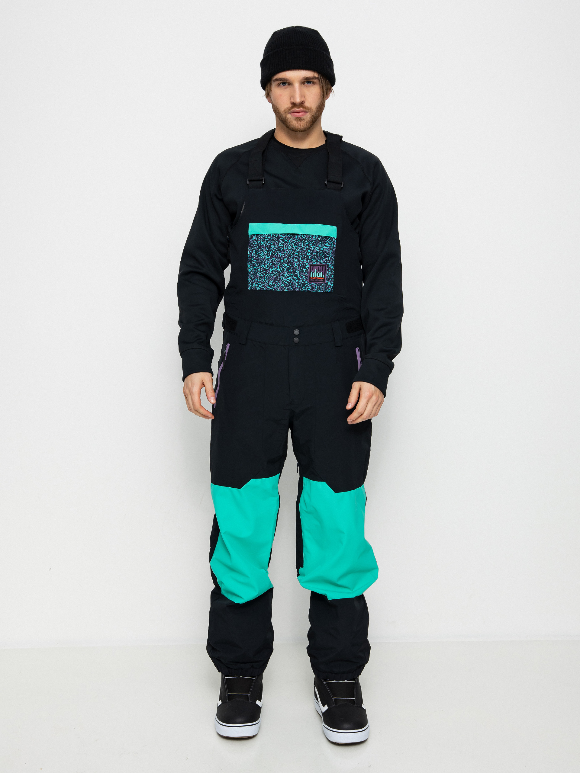 Męskie Spodnie snowboardowe Quiksilver Fly High Bib (true black)