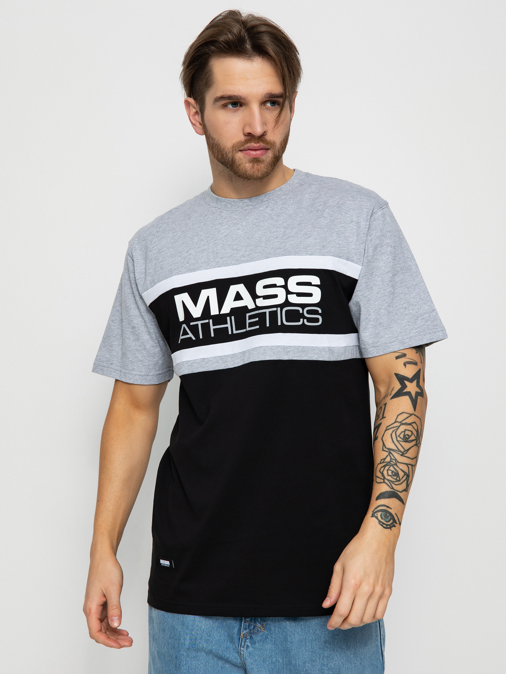 T-shirt MassDnm Cut (heather grey/black)