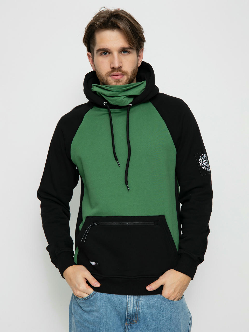 Bluza z kapturem MassDnm Berg HD (black/green)