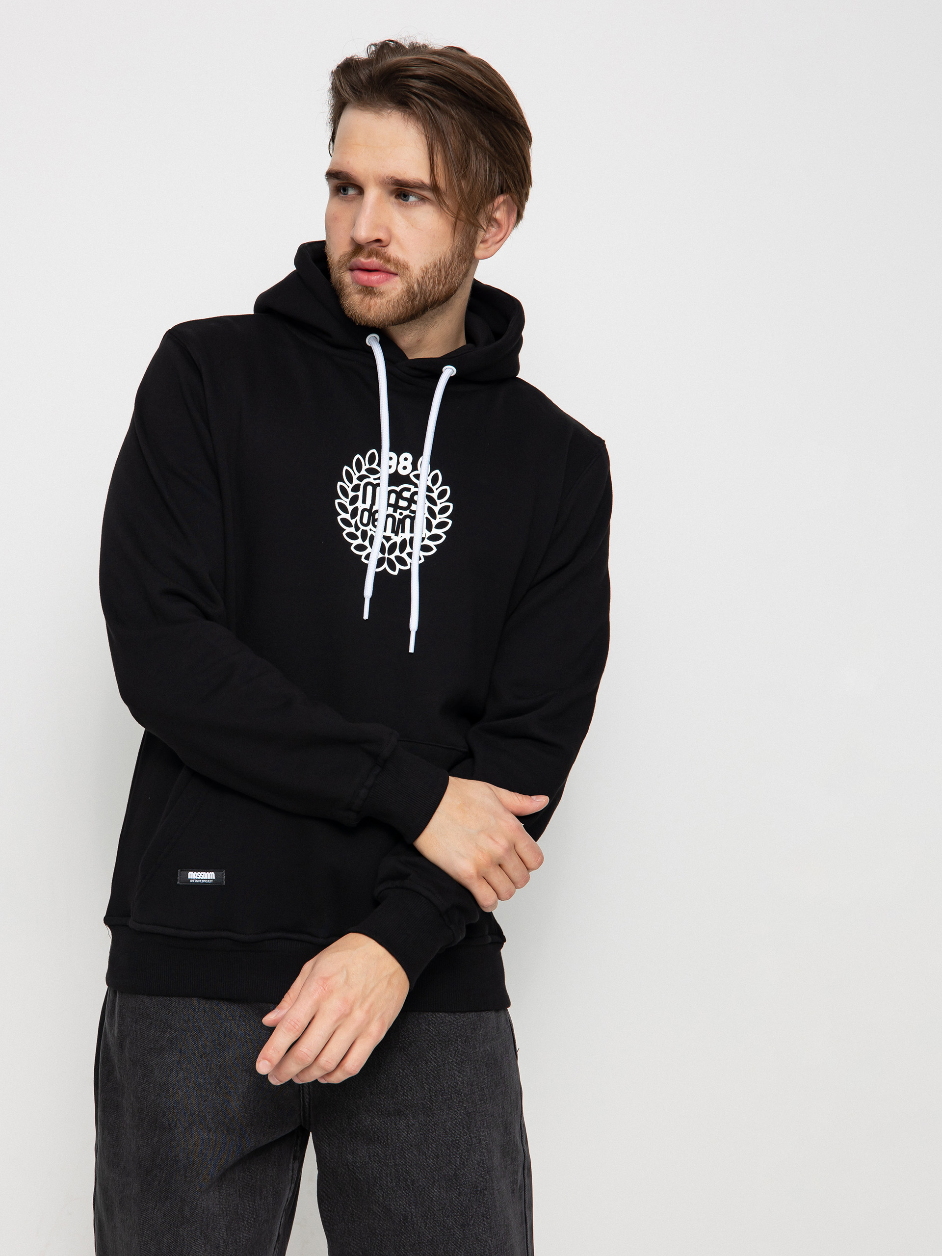 Bluza z kapturem MassDnm Base Medium Logo HD (black)