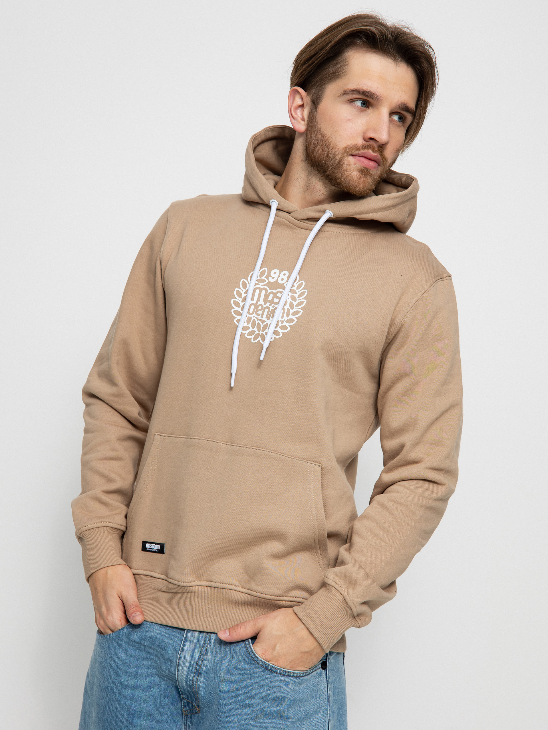 Bluza z kapturem MassDnm Base Medium Logo HD (beige)