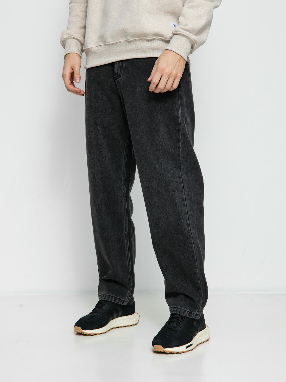 Spodnie MassDnm Bulb Jeans Baggy Fit (black washed)