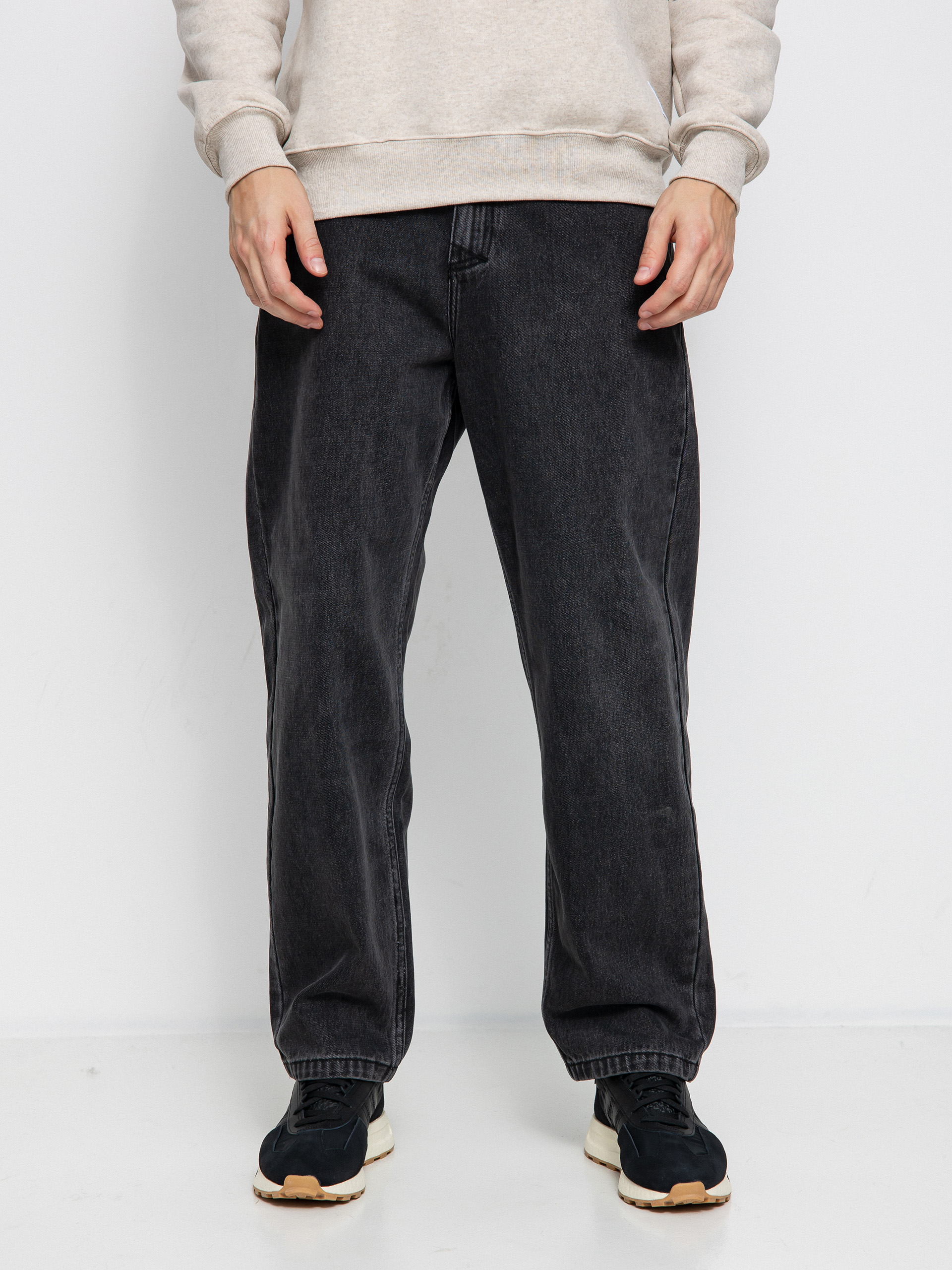 Spodnie MassDnm Bulb Jeans Baggy Fit (black washed)