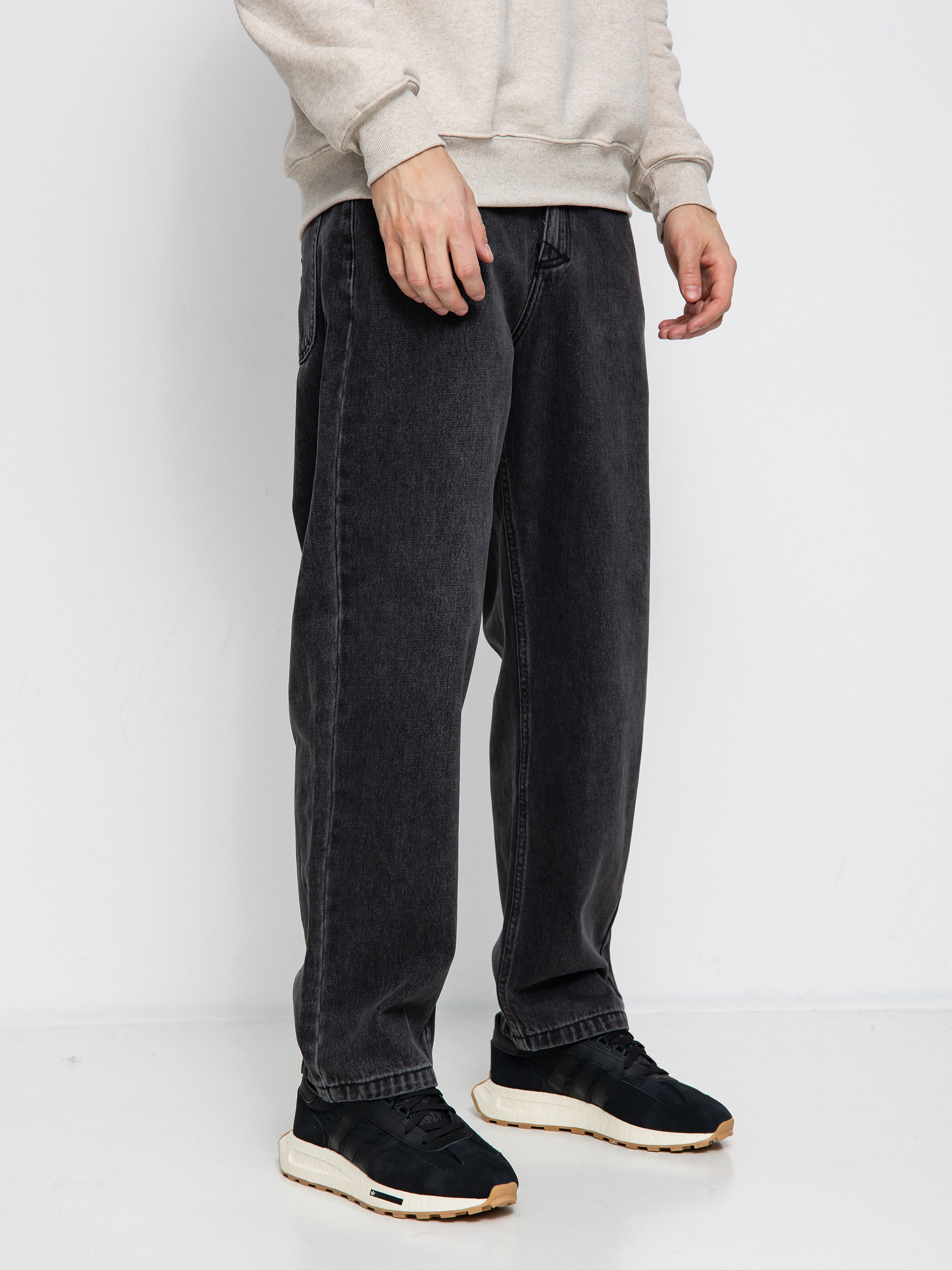 Spodnie MassDnm Bulb Jeans Baggy Fit (black washed)