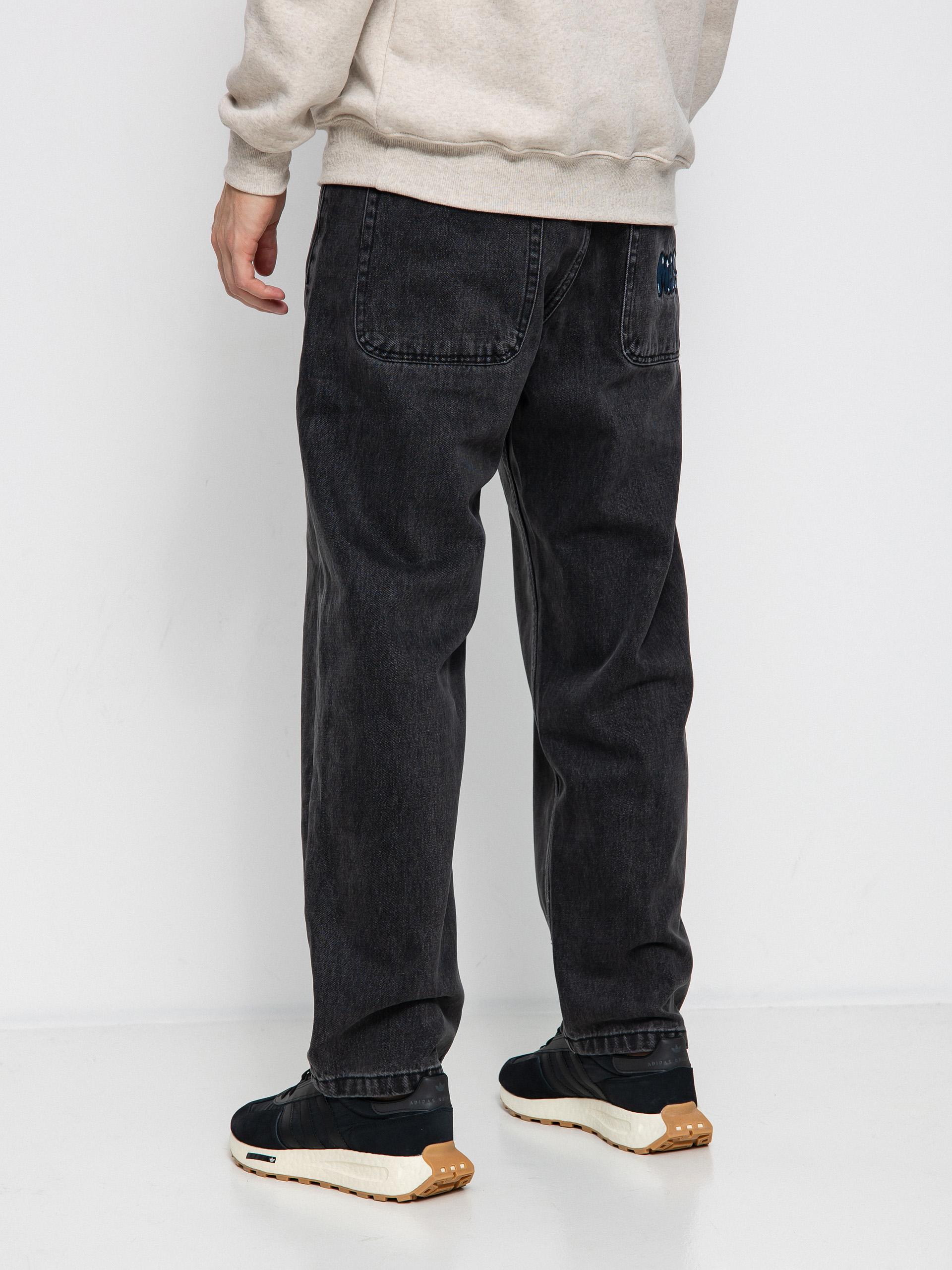 Spodnie MassDnm Bulb Jeans Baggy Fit (black washed)